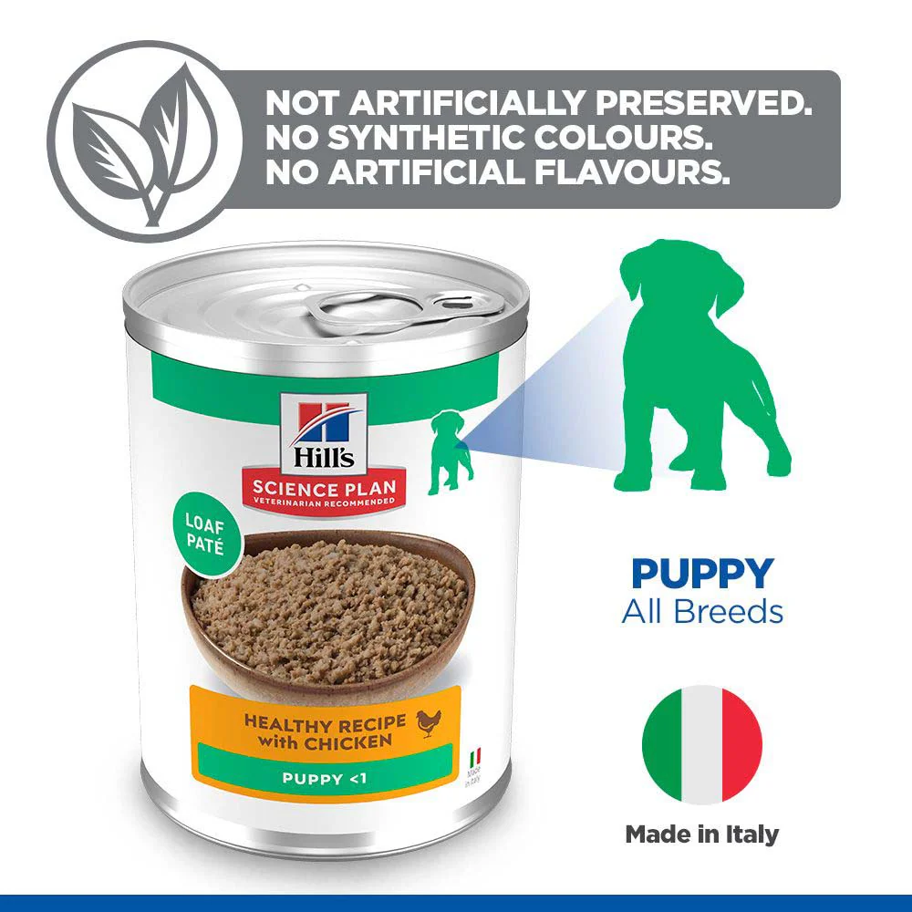 Hills Science Plan Puppy Wet Dog Food - Chicken - 12x370g Cans - Image 4
