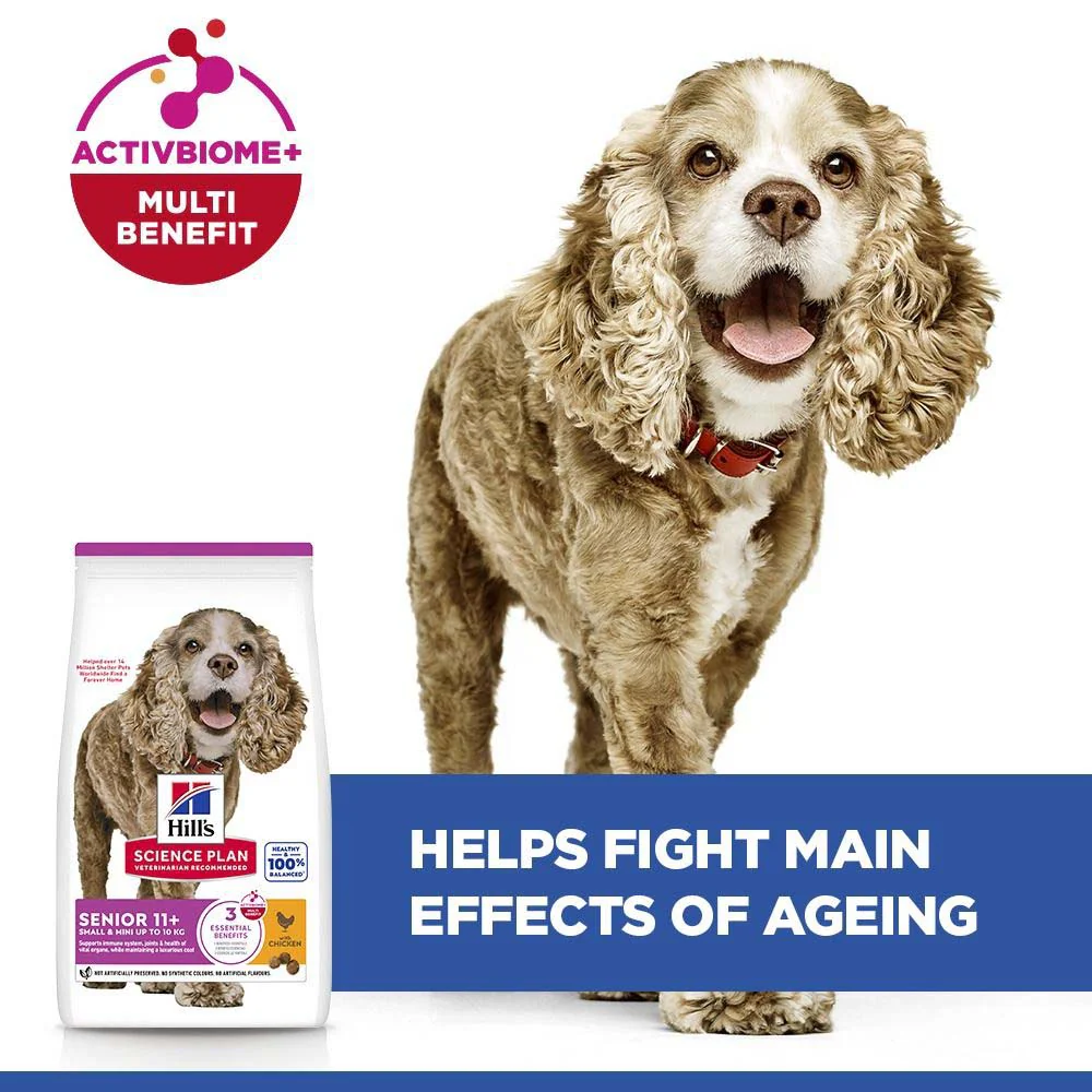 Hills Science Plan Senior 11+ Small & Miniature Dry Dog Food - Chicken & Turkey - Image 4