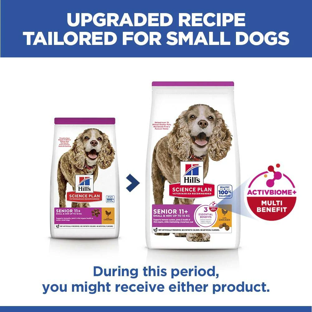 Hills Science Plan Senior 11+ Small & Miniature Dry Dog Food - Chicken & Turkey - Image 7