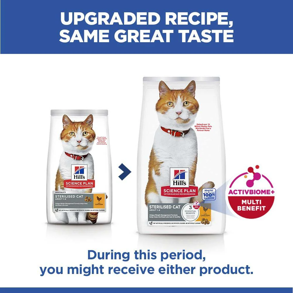 Hills Science Plan Sterilised Adult Dry Cat Food - Chicken - Image 7