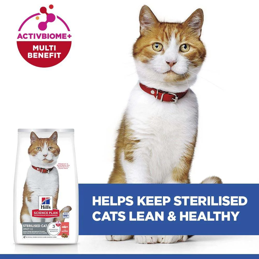 Hills Science Plan Sterilised Adult Dry Cat Food - Salmon - Image 4