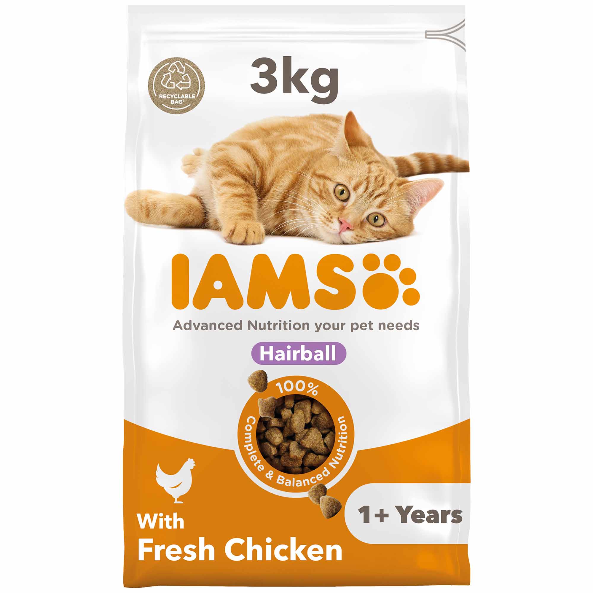 IAMS Hairball Dry Cat Food - Chicken