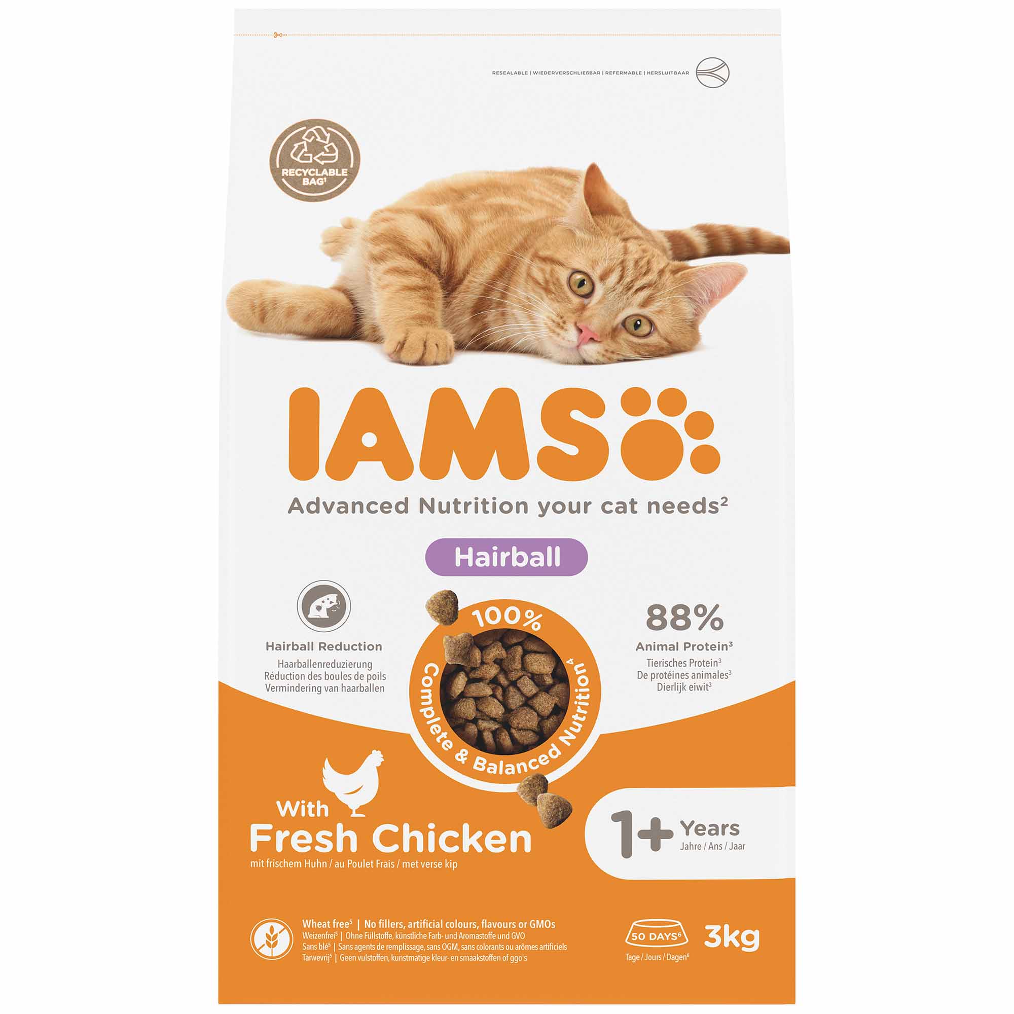IAMS Hairball Dry Cat Food - Chicken - Image 2