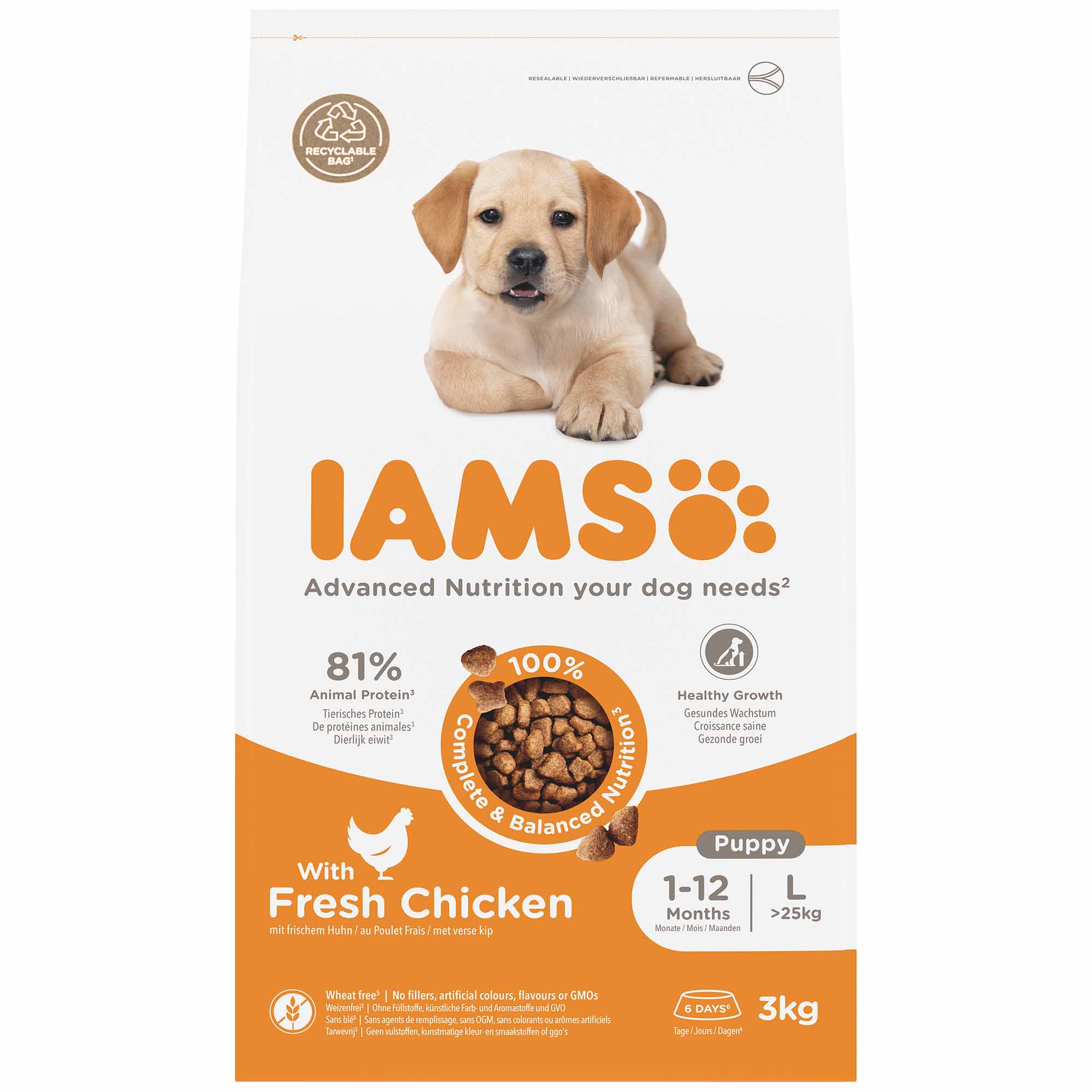 IAMS Large Breed Puppy Dry Dog Food - Chicken - Image 2