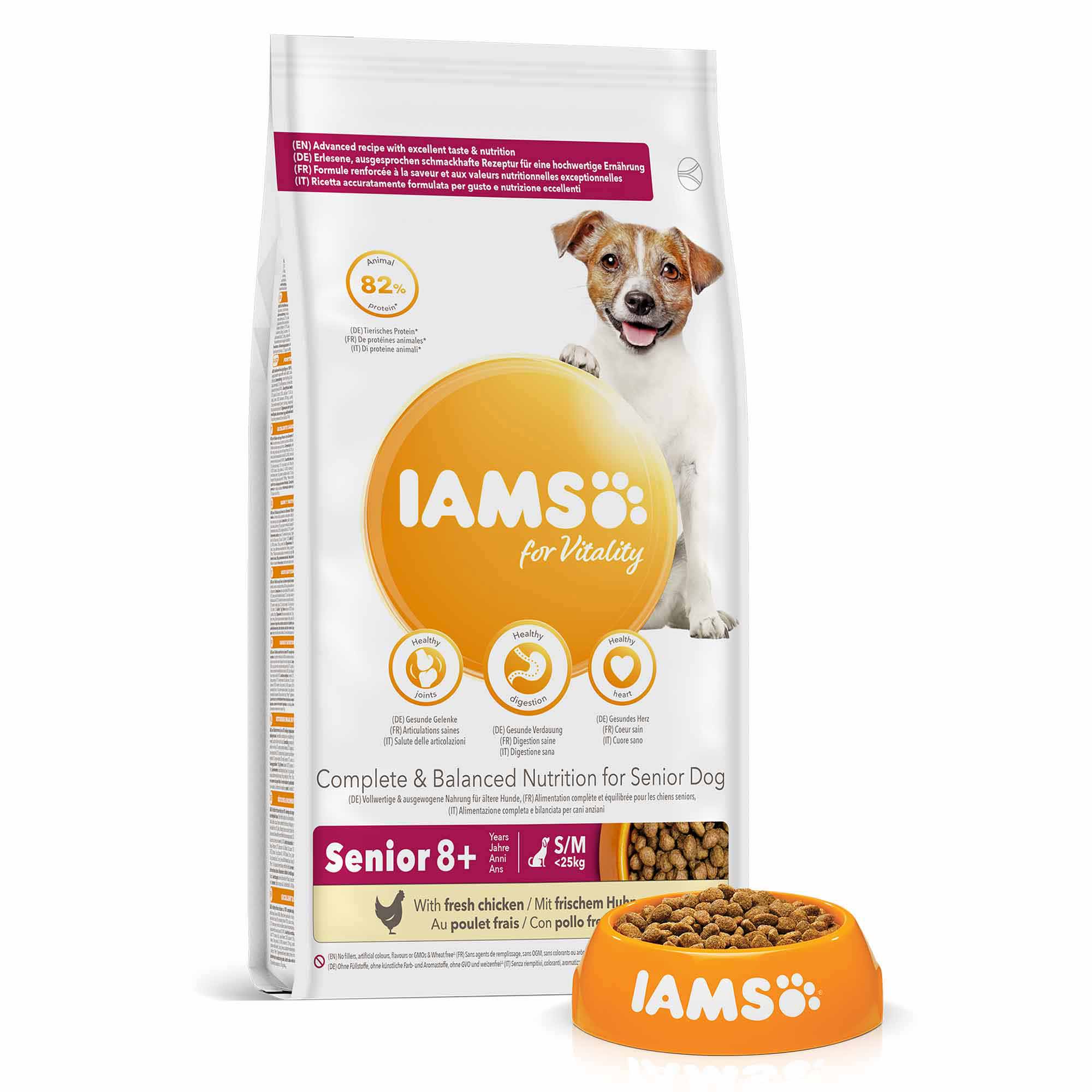 IAMS Small and Medium Breed Senior Dry Dog Food - Chicken - Image 2