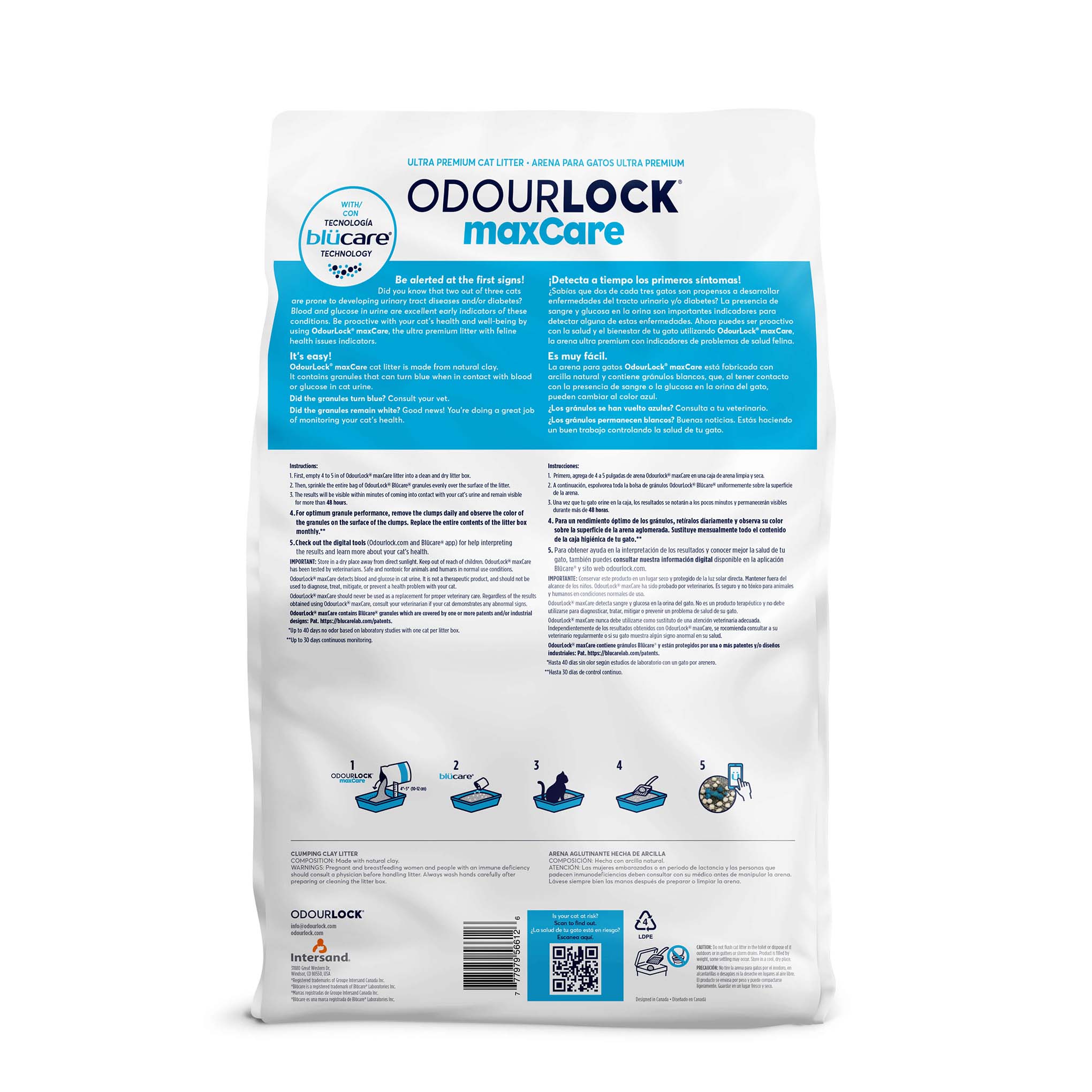 Intersand Odourlock MaxCare Ultra Premium Clay Cat Litter - 12kg - Image 3