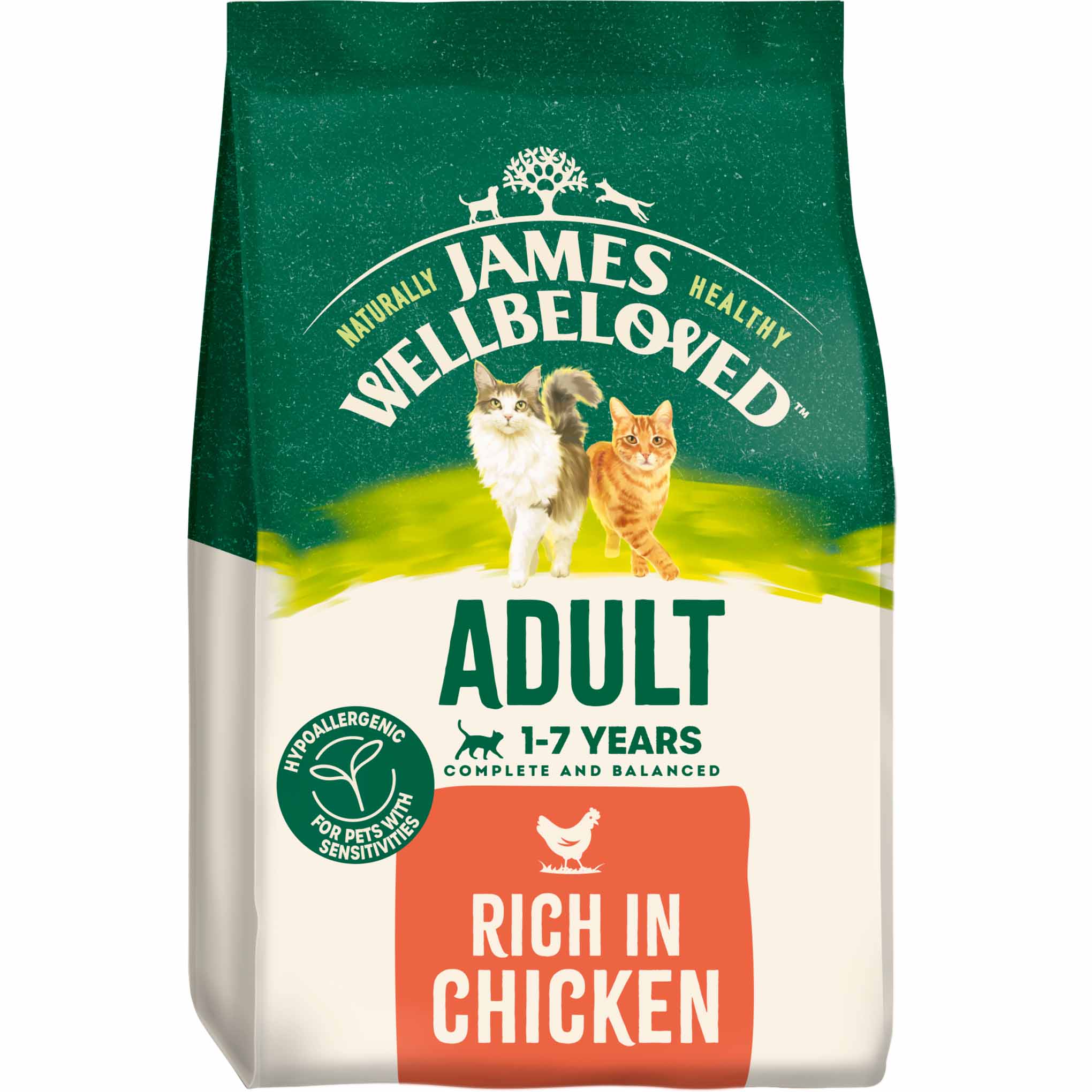 James Wellbeloved Adult Dry Cat Food - Chicken & Rice