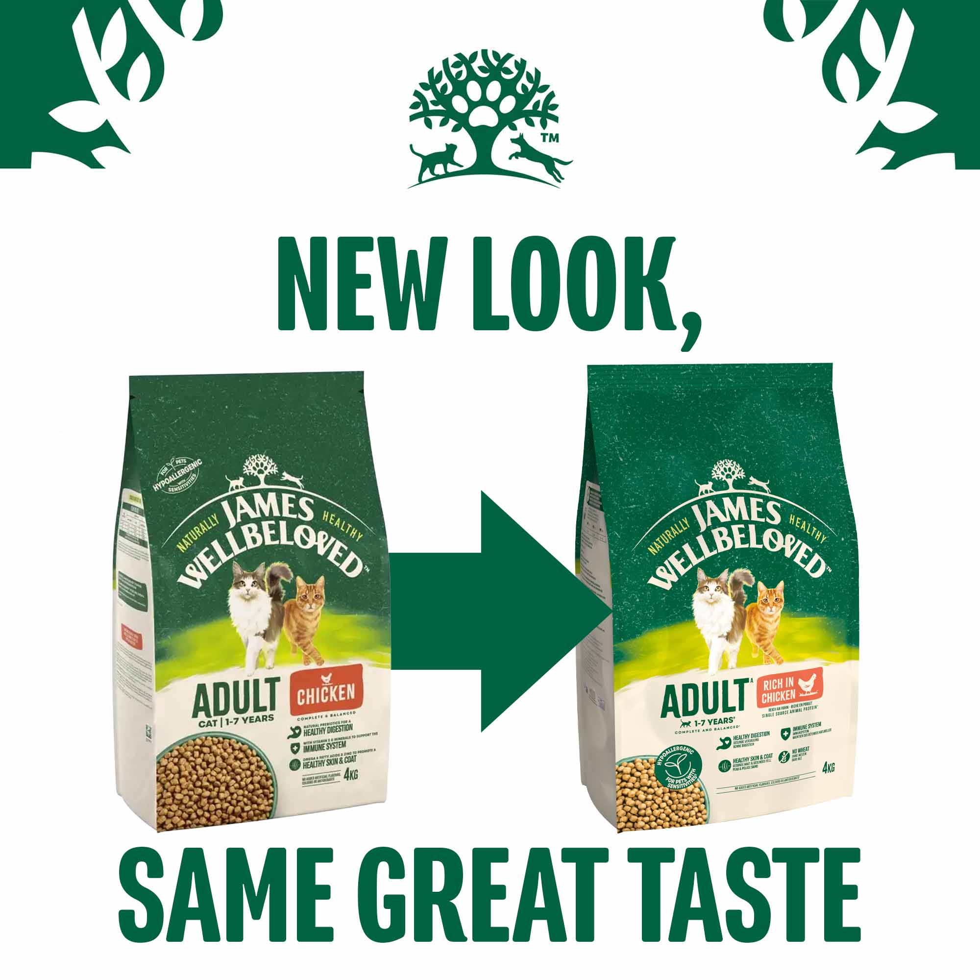 James Wellbeloved Adult Dry Cat Food - Chicken & Rice - Image 6
