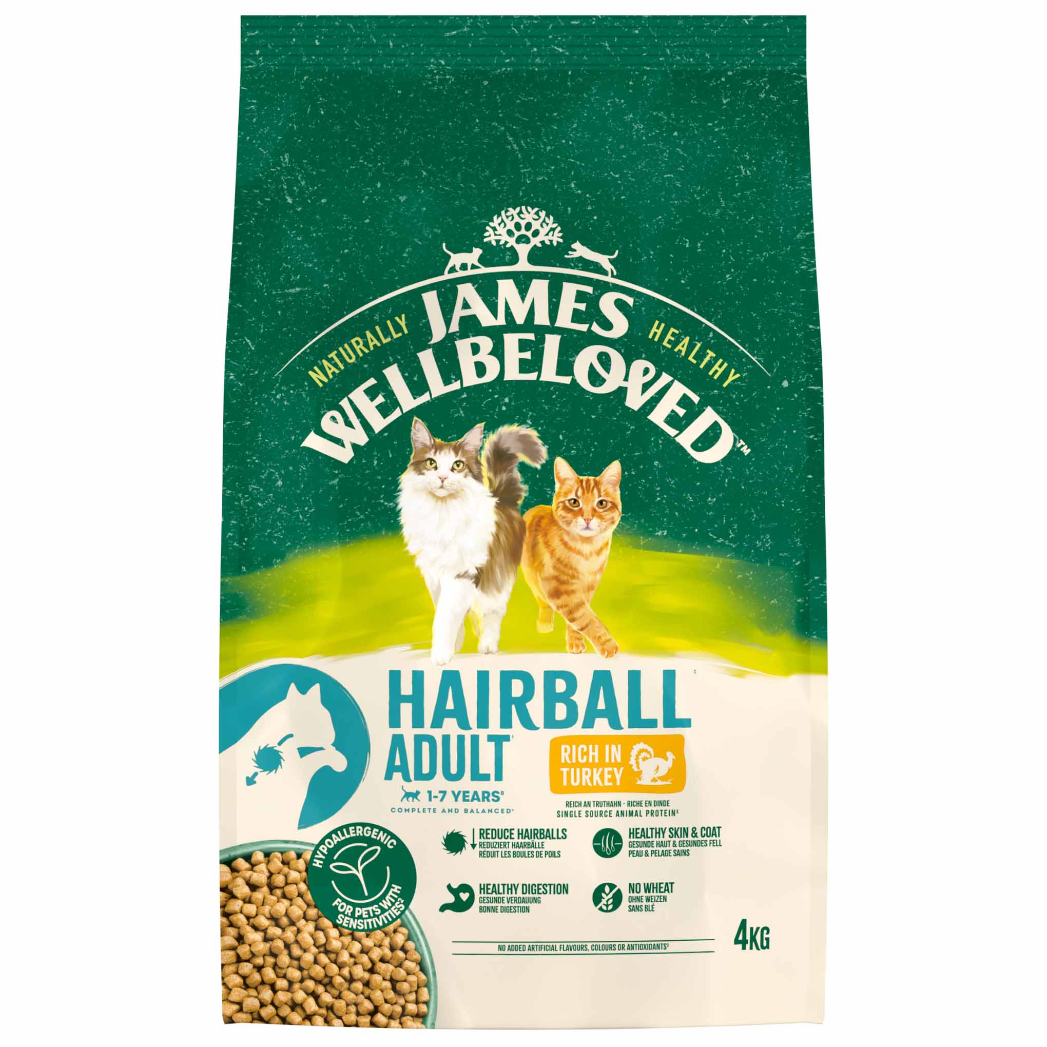 James Wellbeloved Adult Hairball Dry Cat Food - Turkey - Image 10