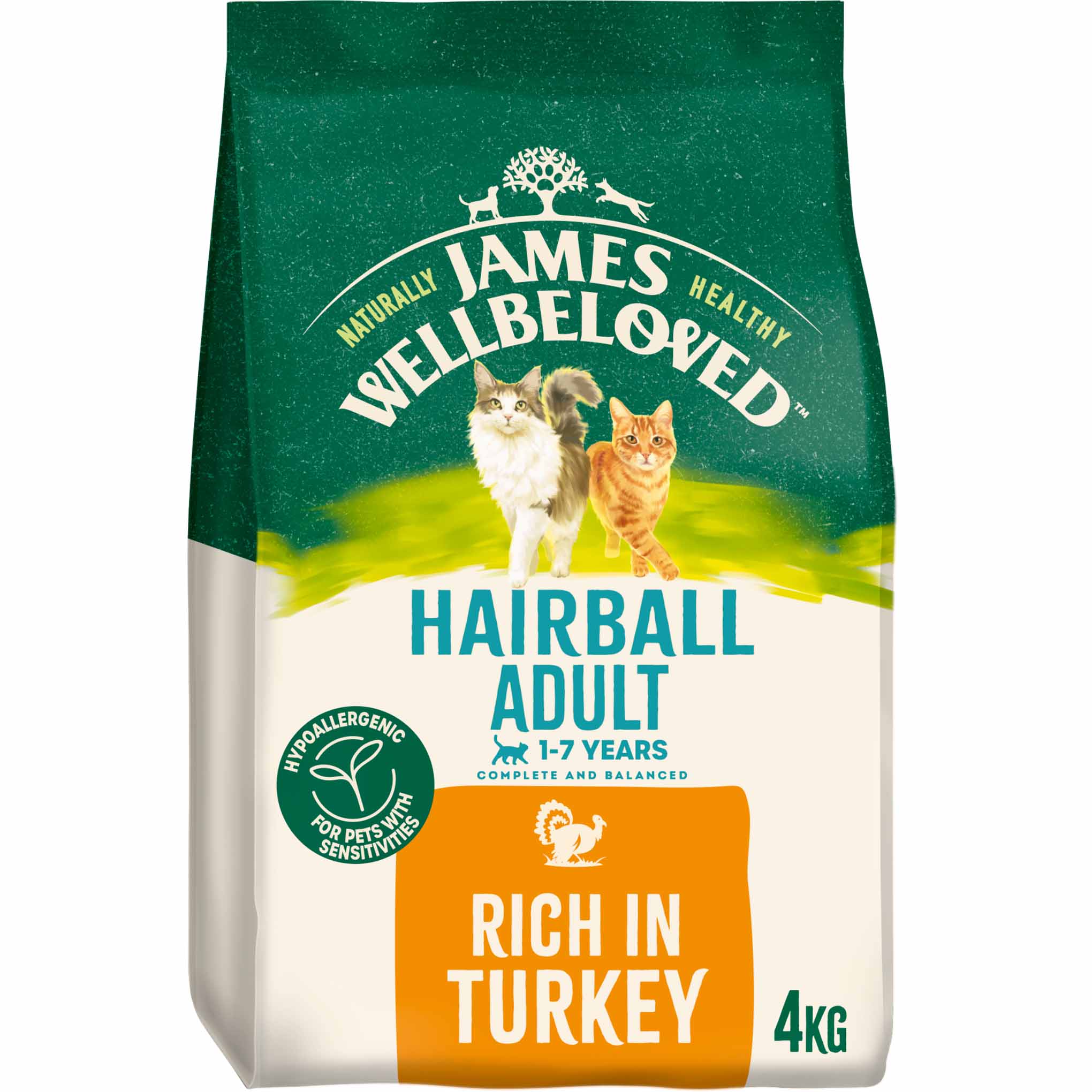 James Wellbeloved Adult Hairball Dry Cat Food - Turkey - Image 7