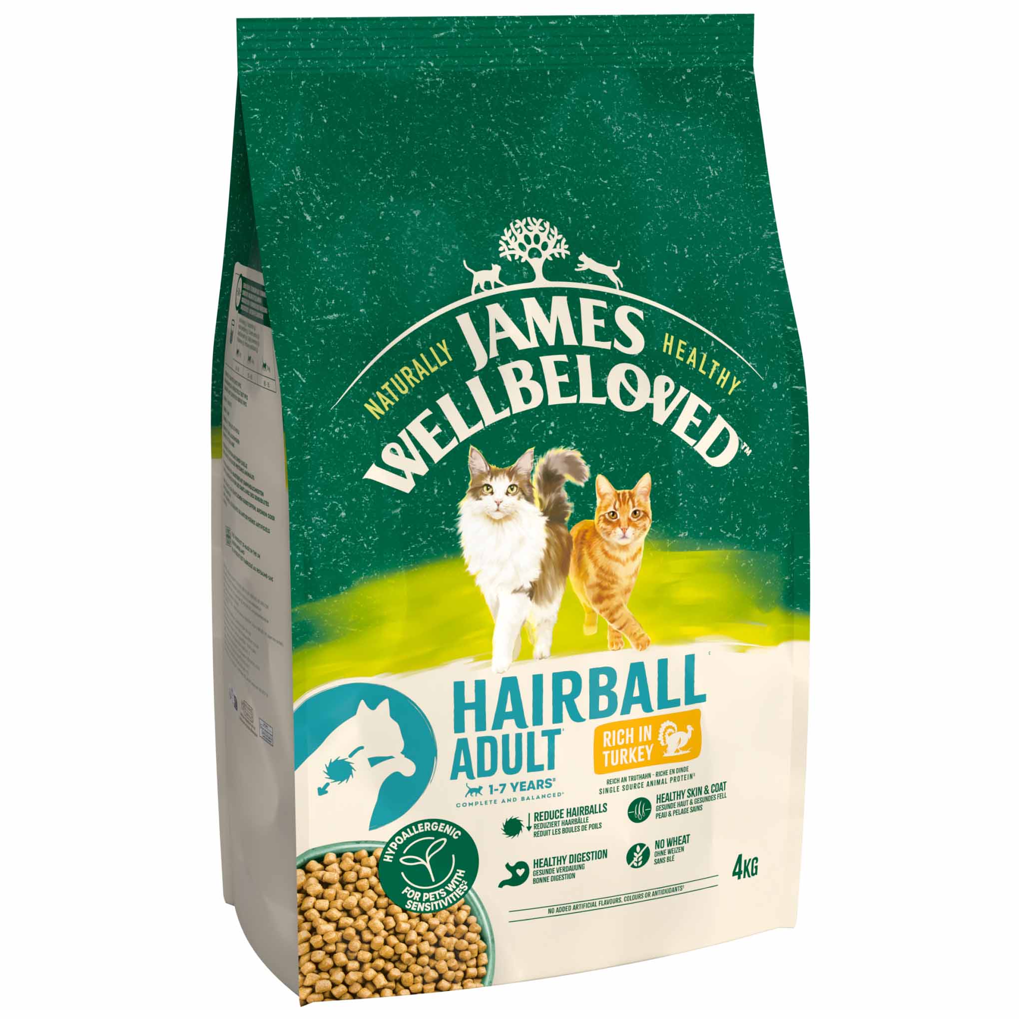 James Wellbeloved Adult Hairball Dry Cat Food - Turkey - Image 8