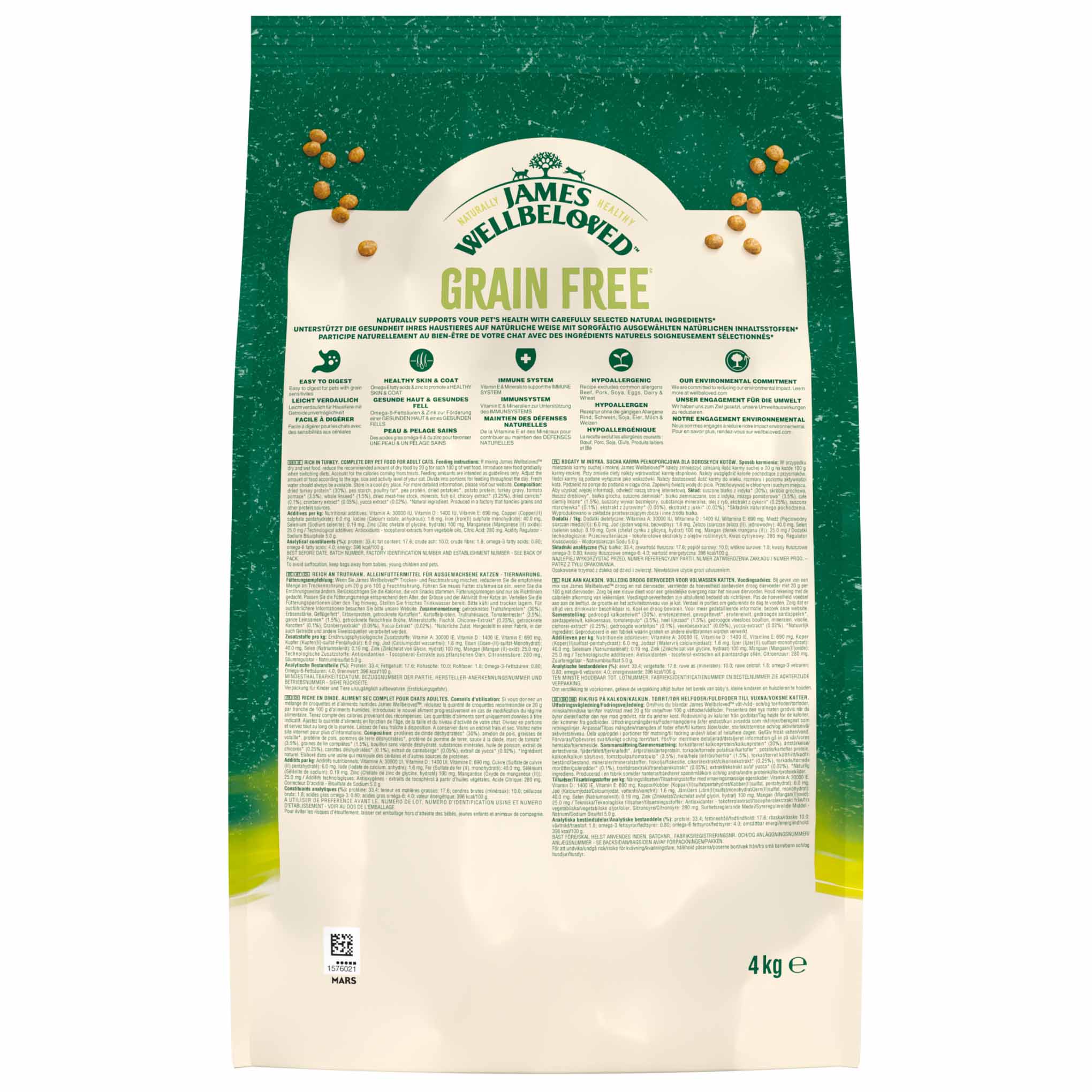 James Wellbeloved Grain Free Adult Dry Cat Food - Turkey - Image 9