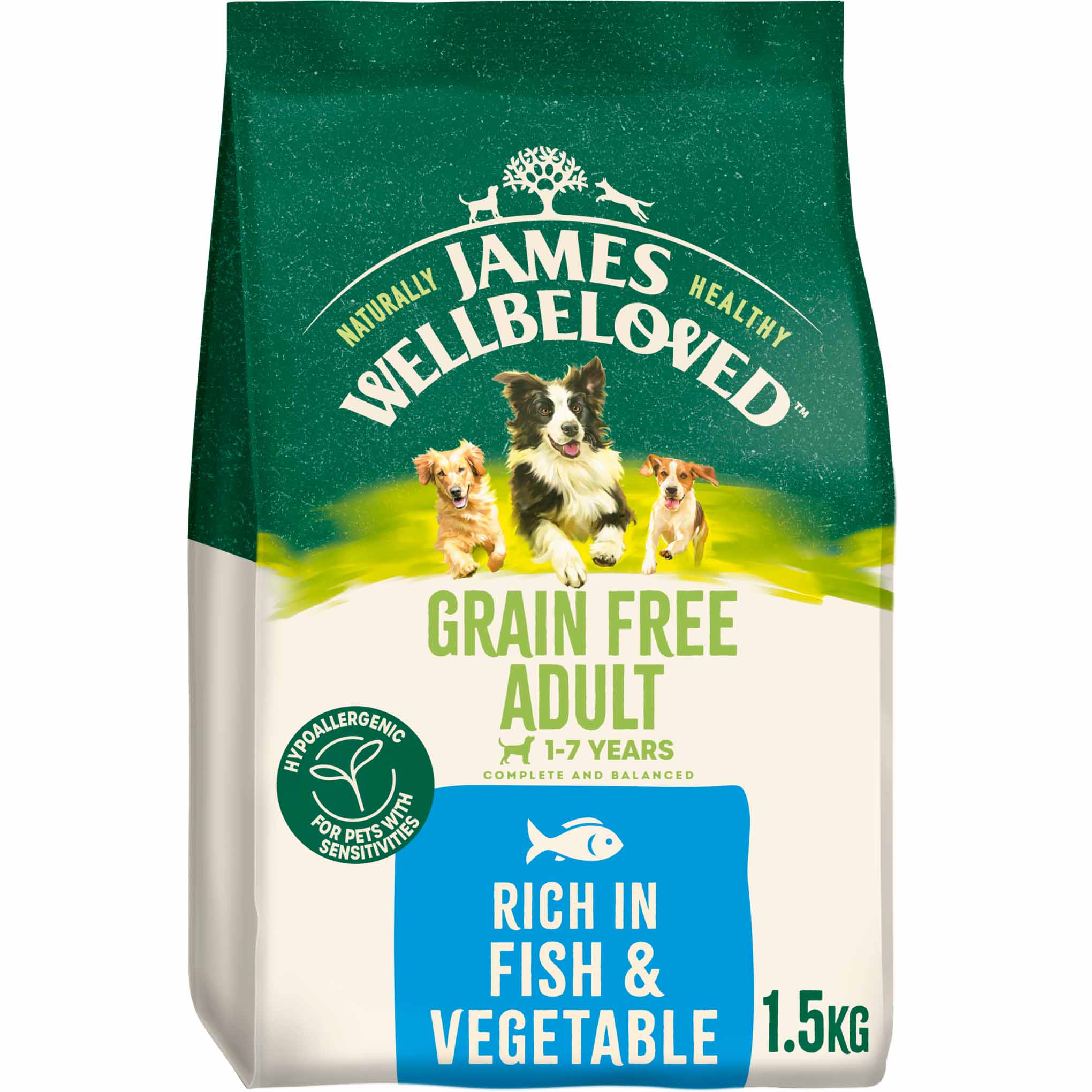 James Wellbeloved Grain Free Adult Dry Dog Food - Fish & Veg - Image 2
