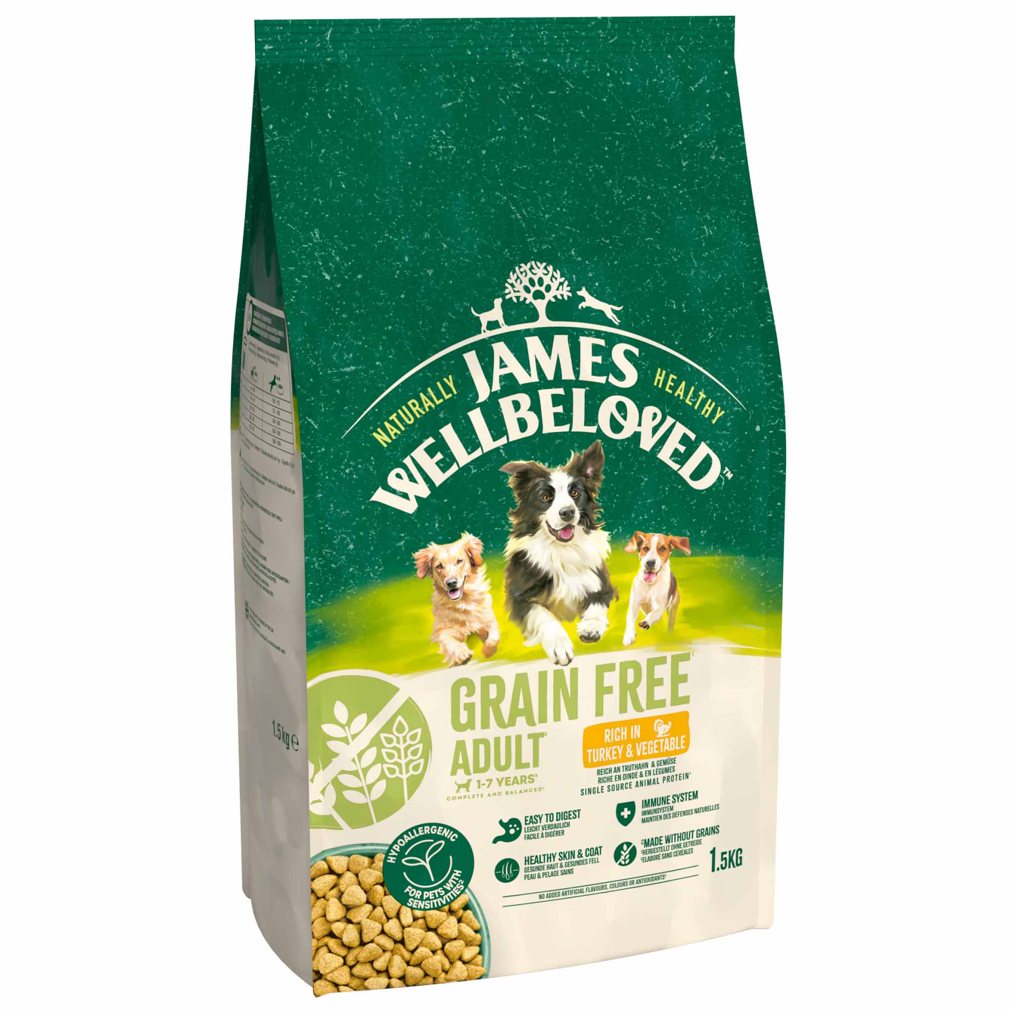 James Wellbeloved Grain Free Adult Dry Dog Food - Turkey & Veg - Image 5