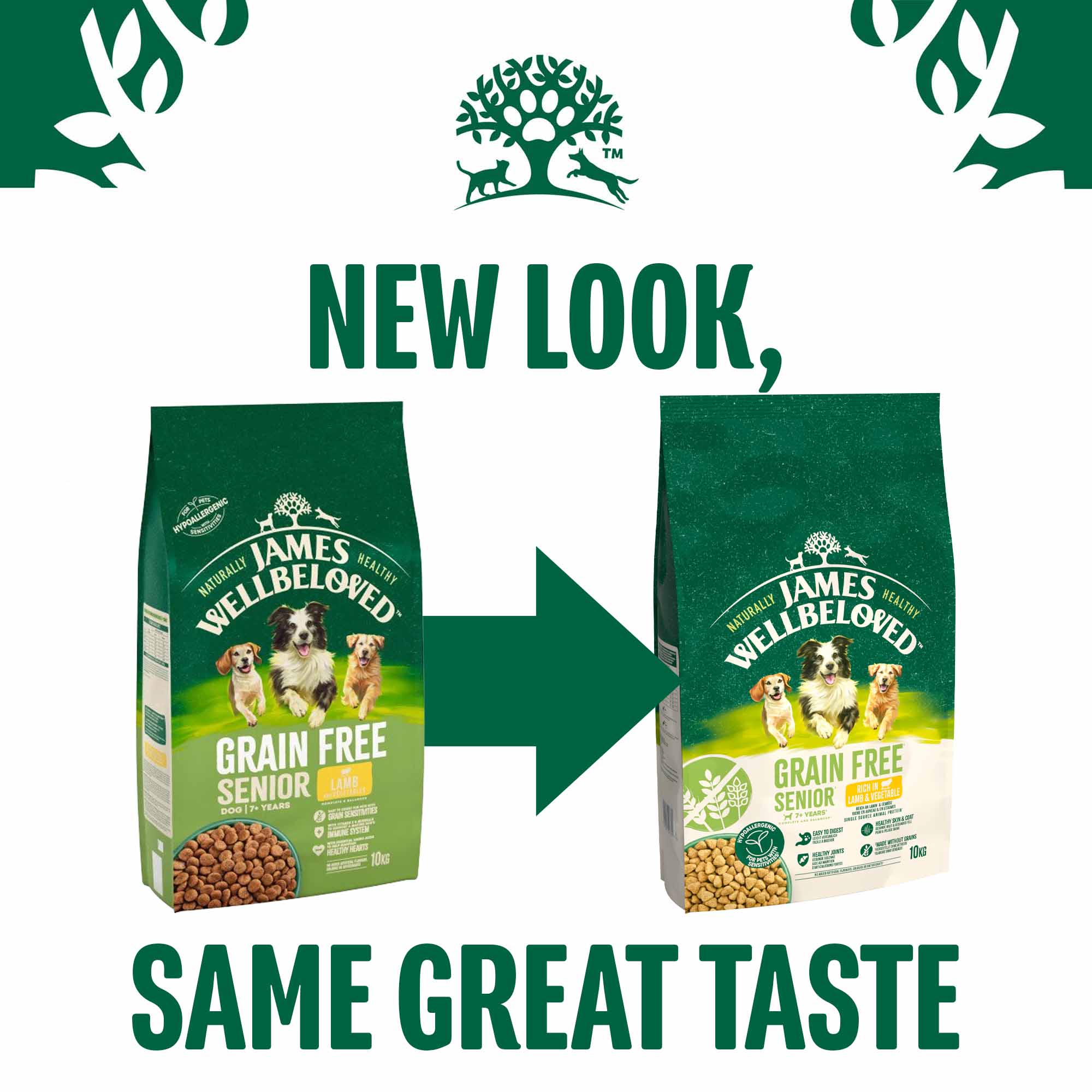 James Wellbeloved Grain Free Senior Dry Dog Food - Lamb & Veg - Image 6