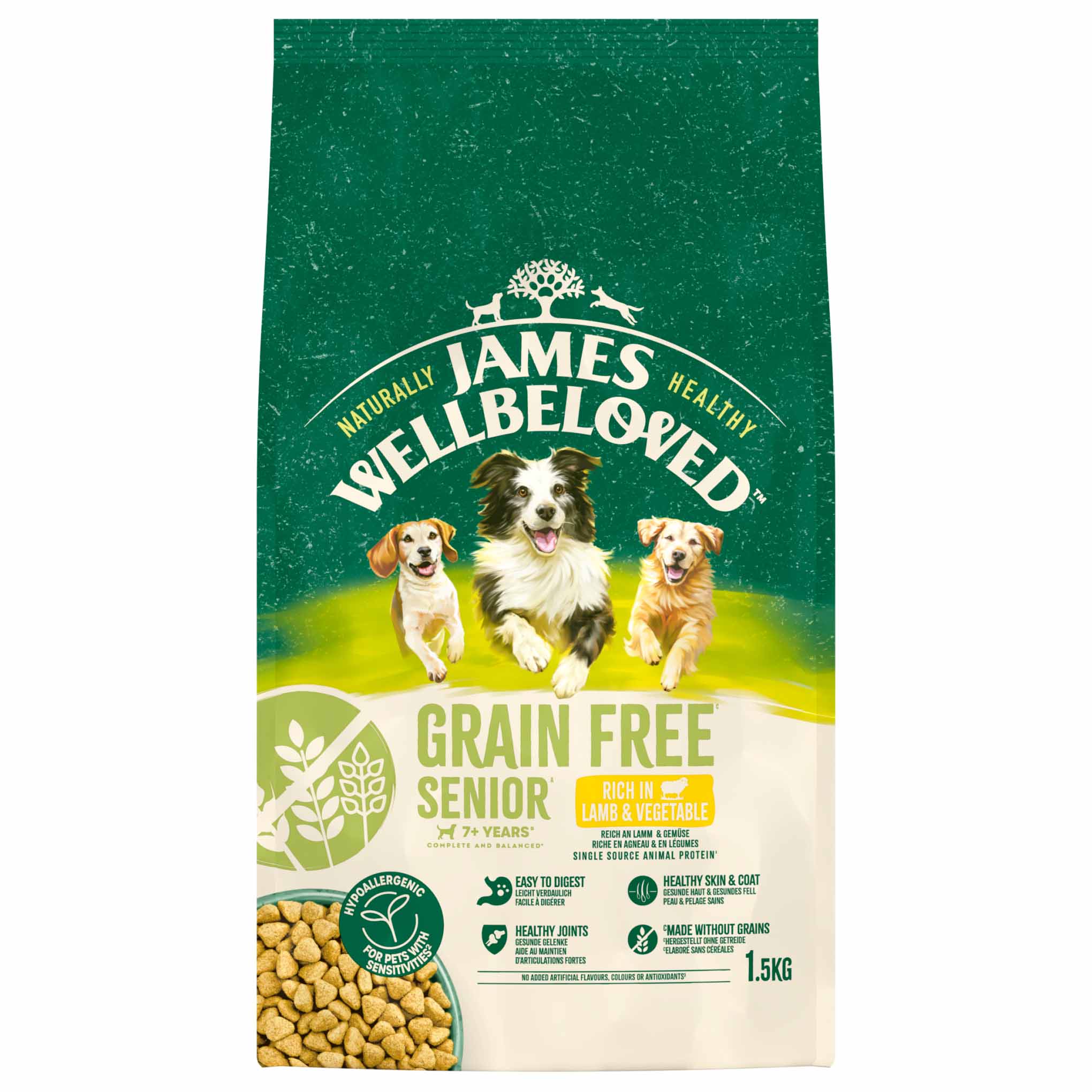 James Wellbeloved Grain Free Senior Dry Dog Food - Lamb & Veg - Image 9