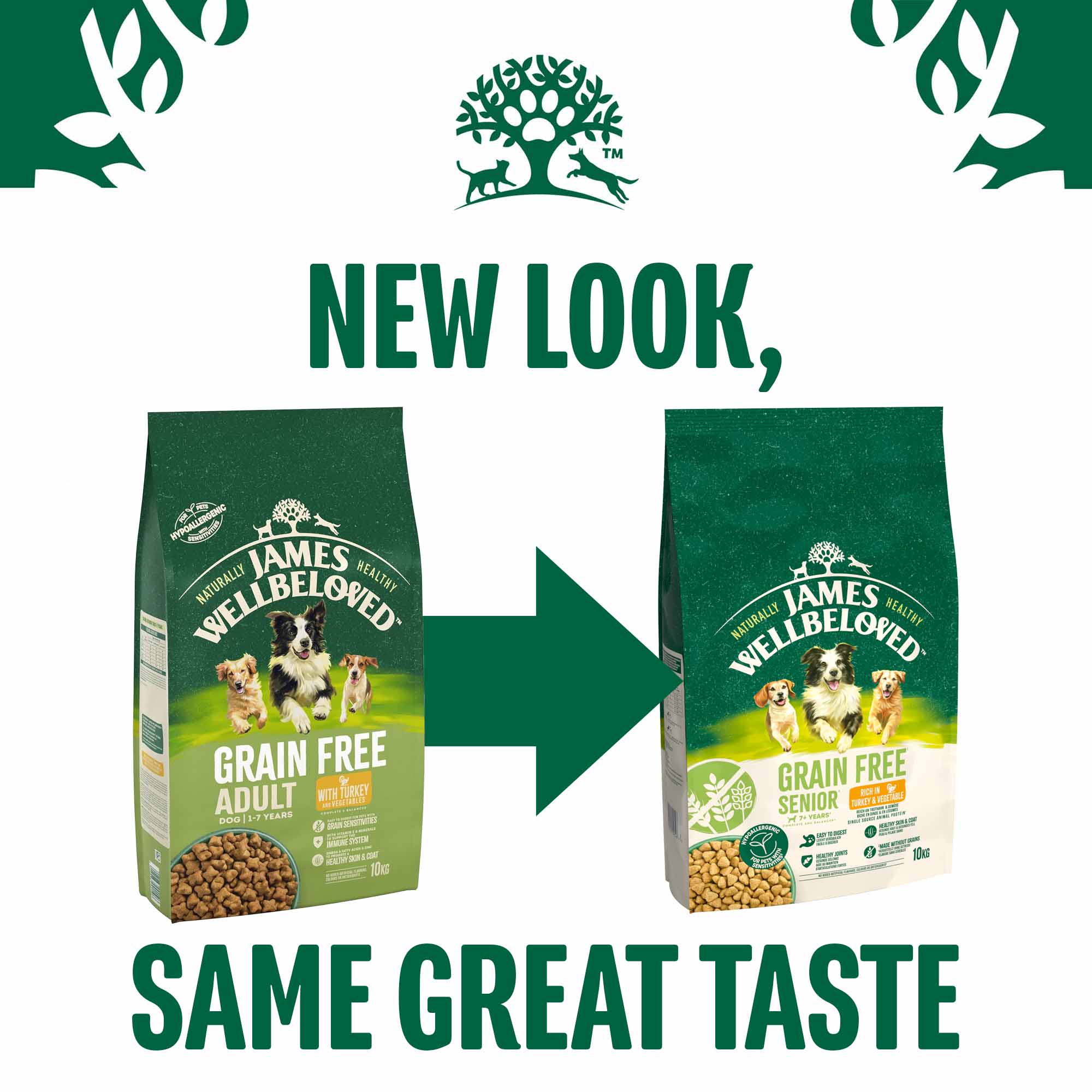 James Wellbeloved Grain Free Senior Dry Dog Food - Turkey & Veg - Image 6