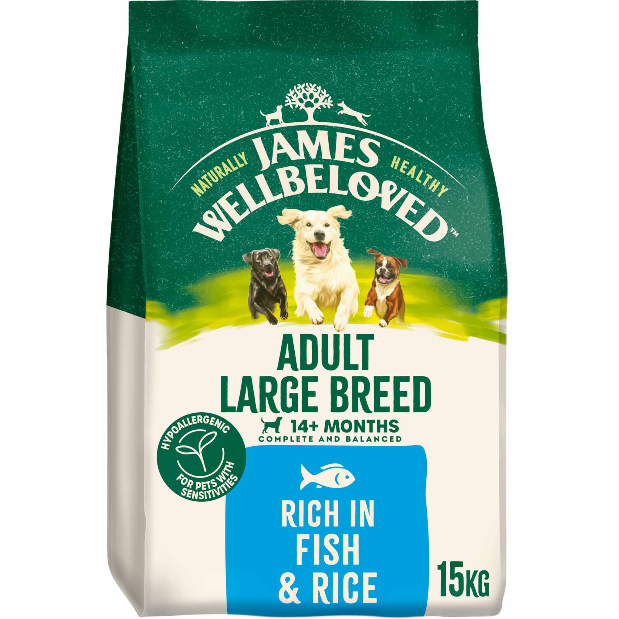 James Wellbeloved Large Breed Adult Dog Food - Fish & Rice - Image 2
