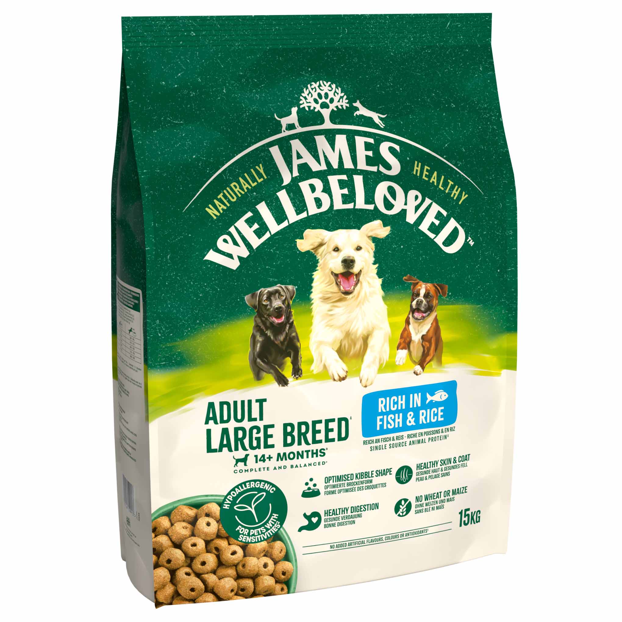 James Wellbeloved Large Breed Adult Dog Food - Fish & Rice - Image 3