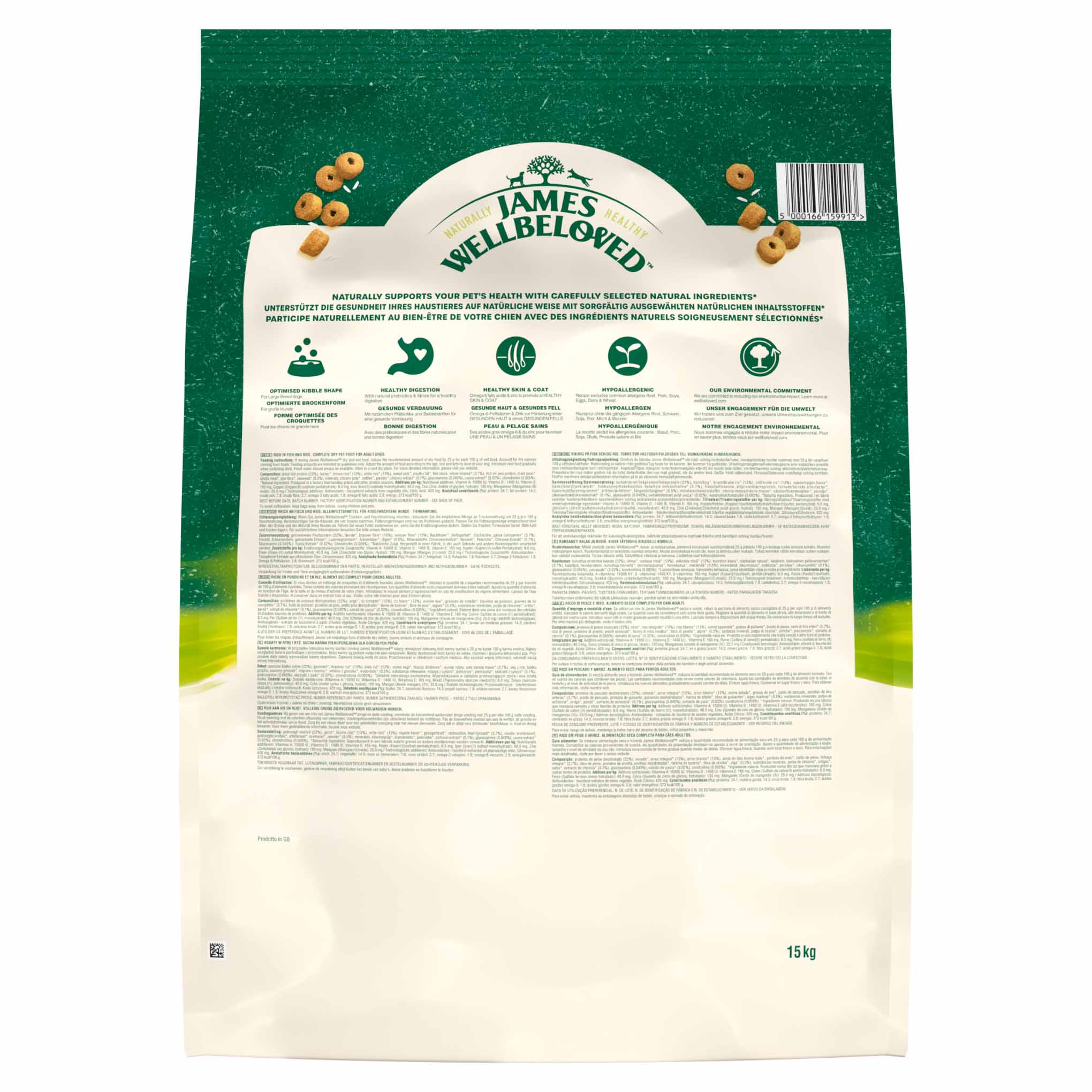 James Wellbeloved Large Breed Adult Dog Food - Fish & Rice - Image 5