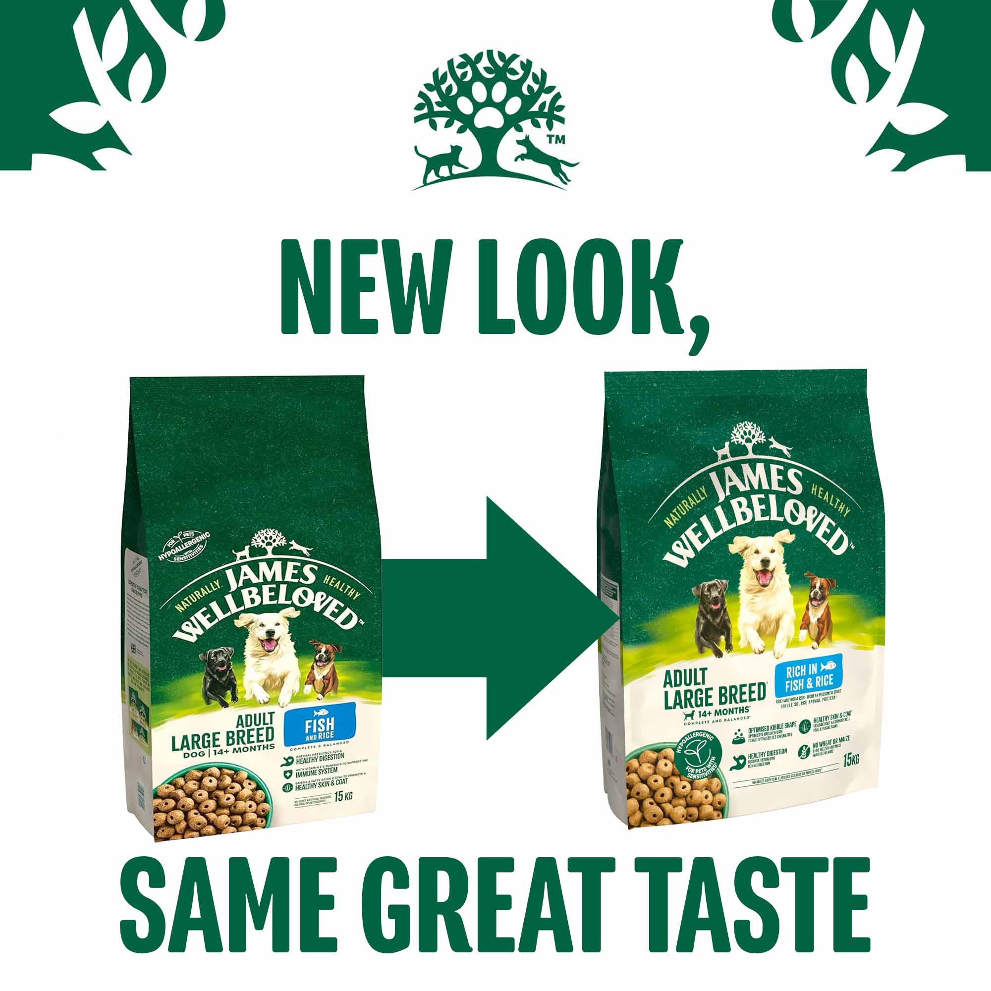 James Wellbeloved Large Breed Adult Dog Food - Fish & Rice - Image 6