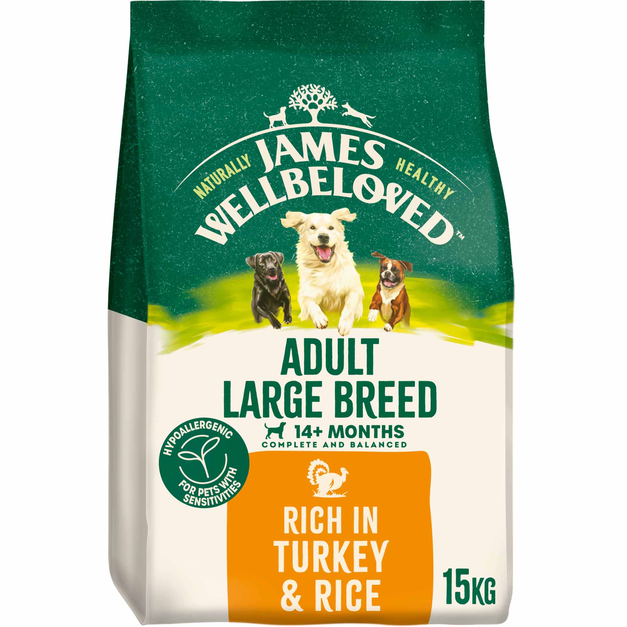 James Wellbeloved Large Breed Adult Dog Food - Turkey & Rice - Image 2