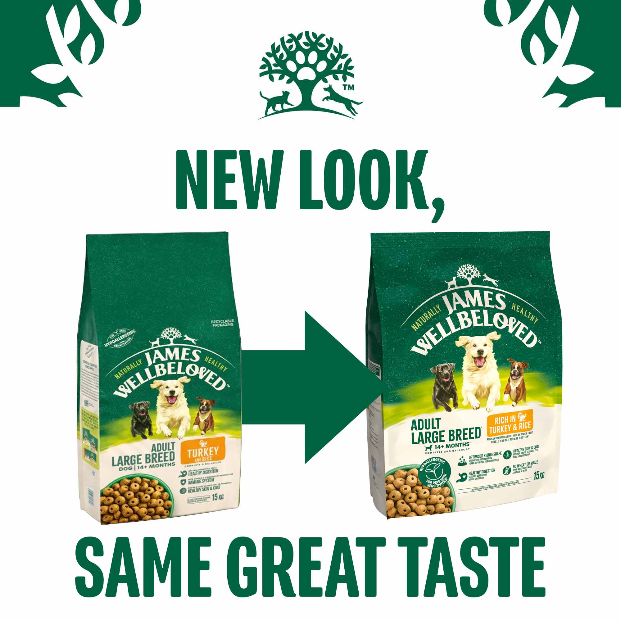 James Wellbeloved Large Breed Adult Dog Food - Turkey & Rice - Image 6