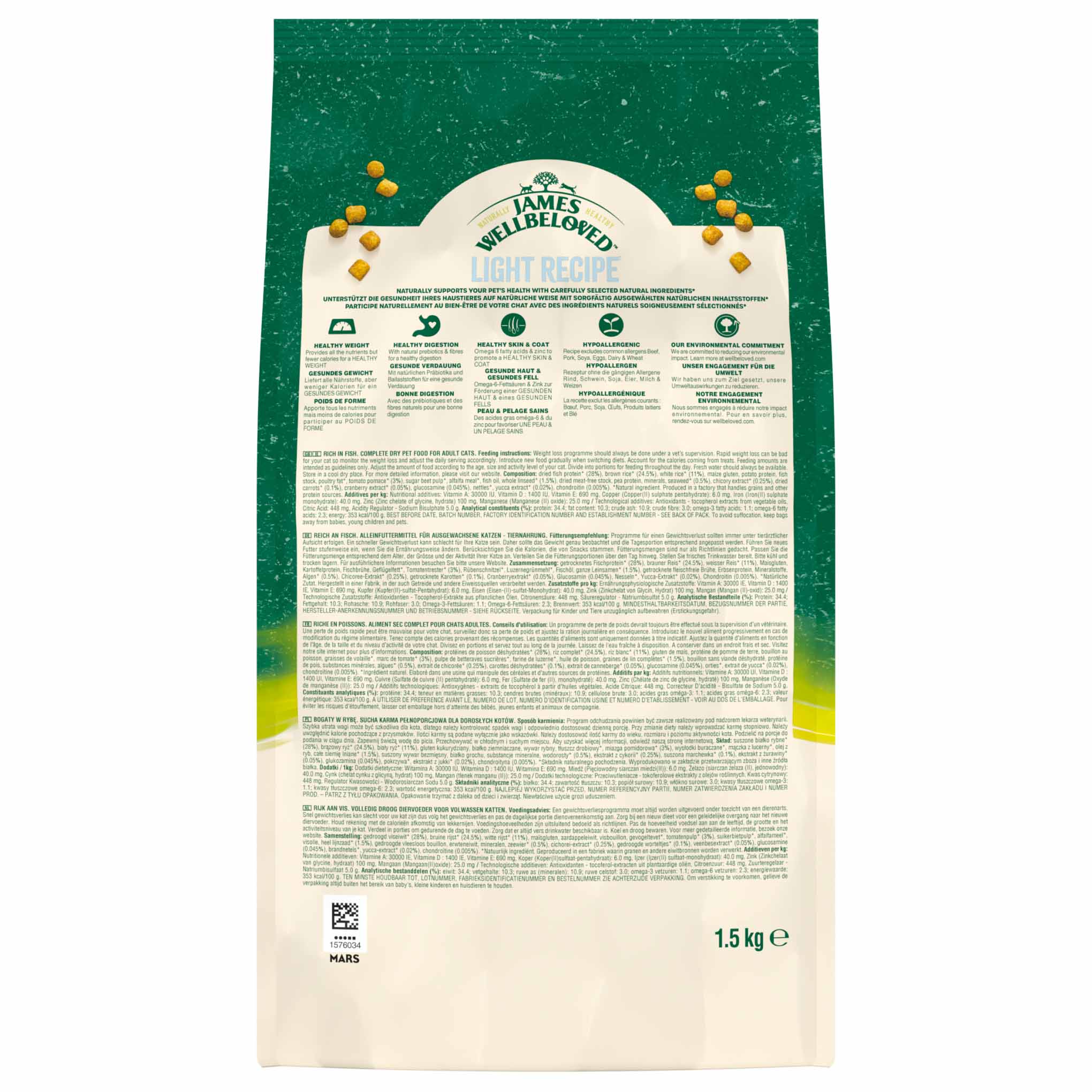 James Wellbeloved Light Adult Dry Cat Food - Fish - Image 5