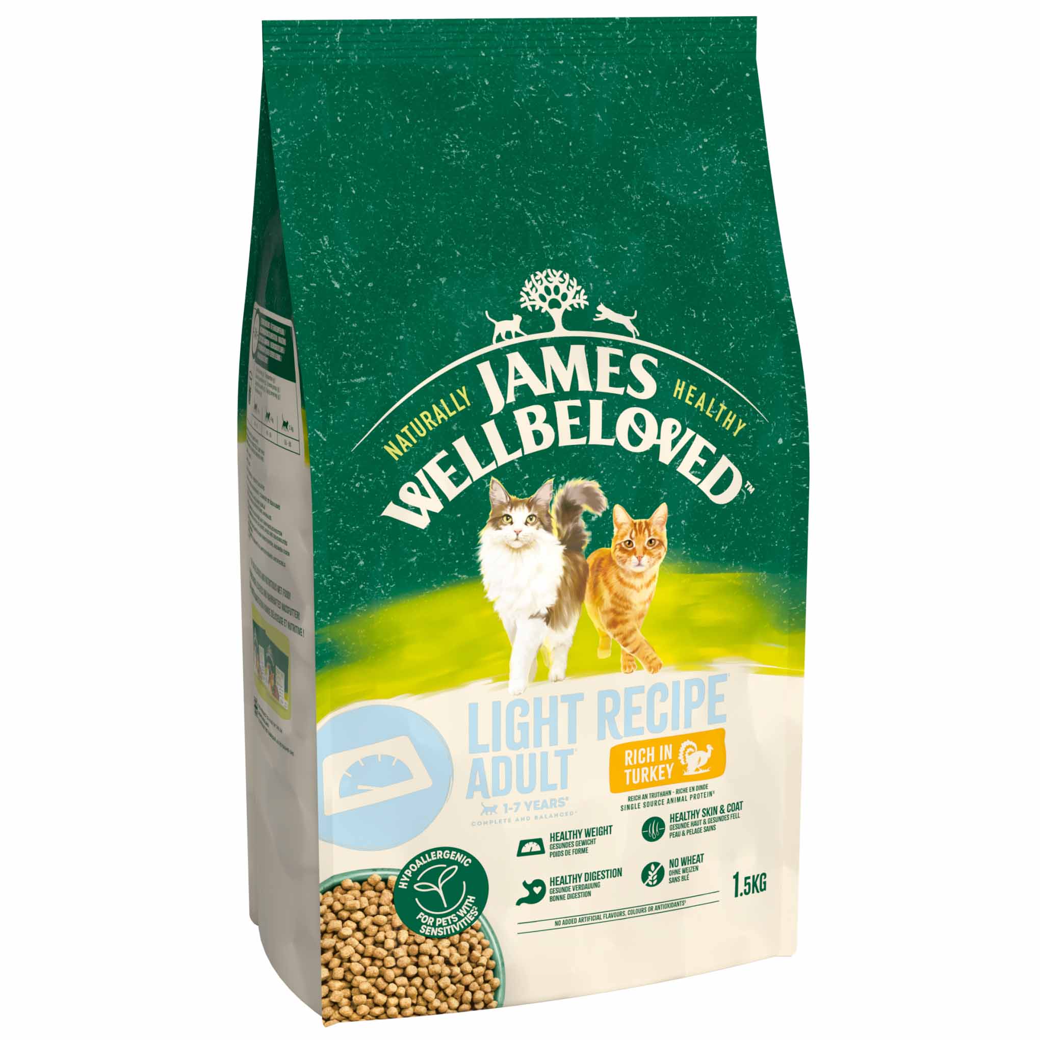 James Wellbeloved Light Adult Dry Cat Food - Turkey - Image 3