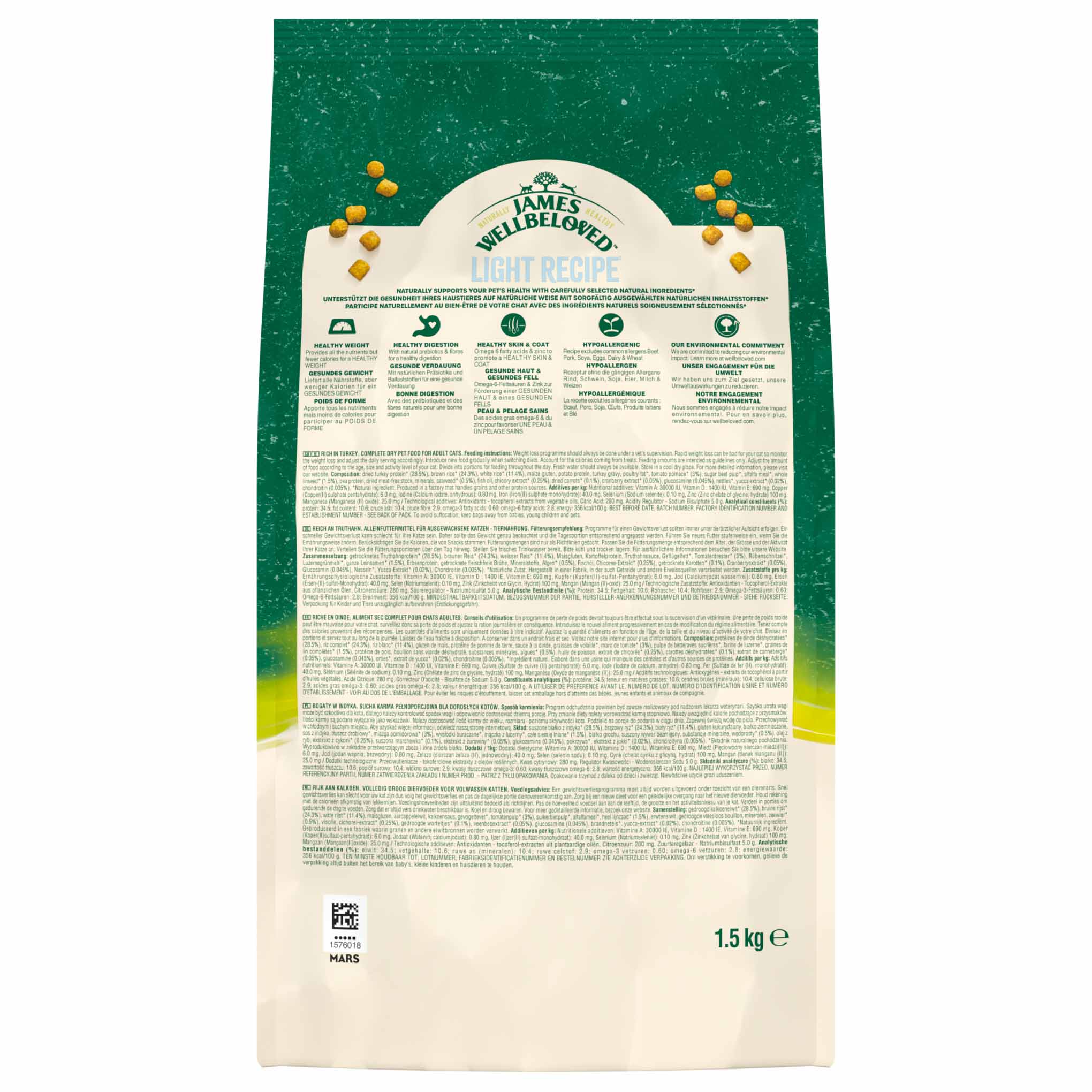 James Wellbeloved Light Adult Dry Cat Food - Turkey - Image 5