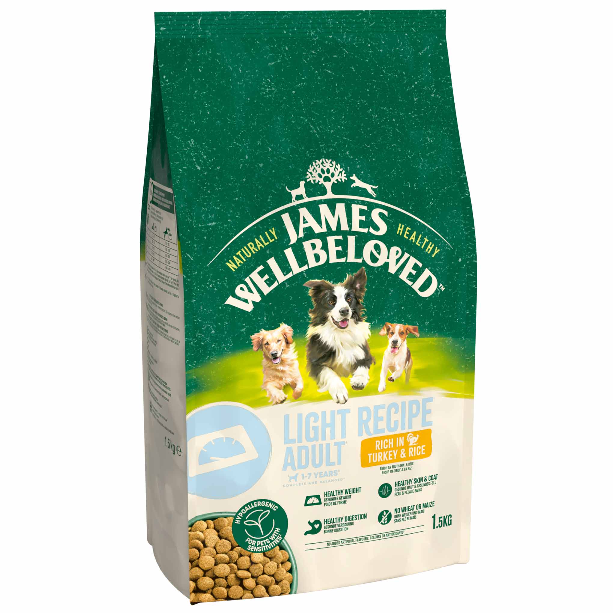 James Wellbeloved Light Adult Dry Dog Food - Turkey & Rice - Image 3