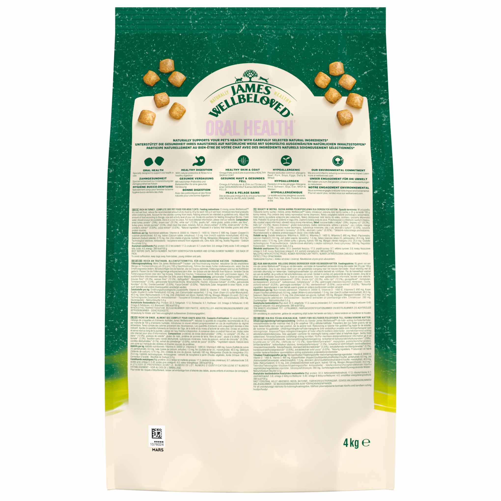 James Wellbeloved Oral Health Adult Dry Cat Food - Turkey - Image 10