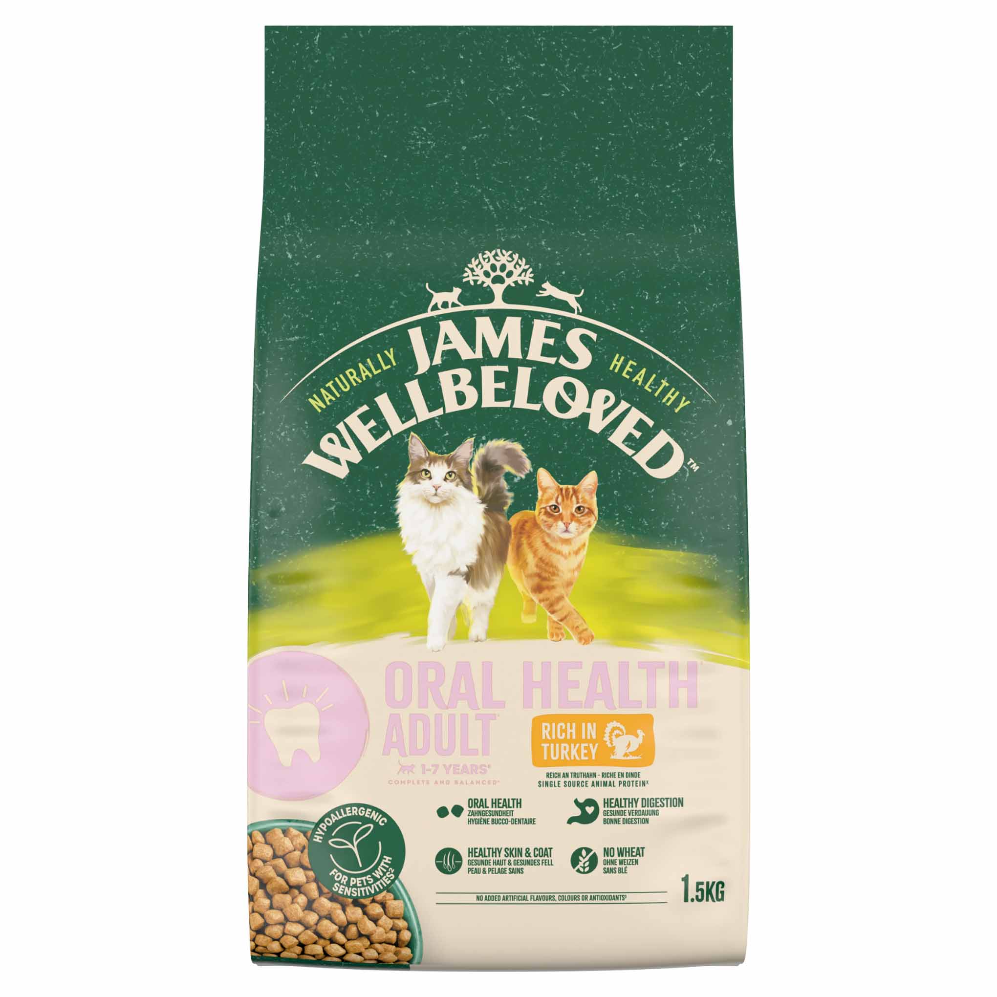 James Wellbeloved Oral Health Adult Dry Cat Food - Turkey - Image 4