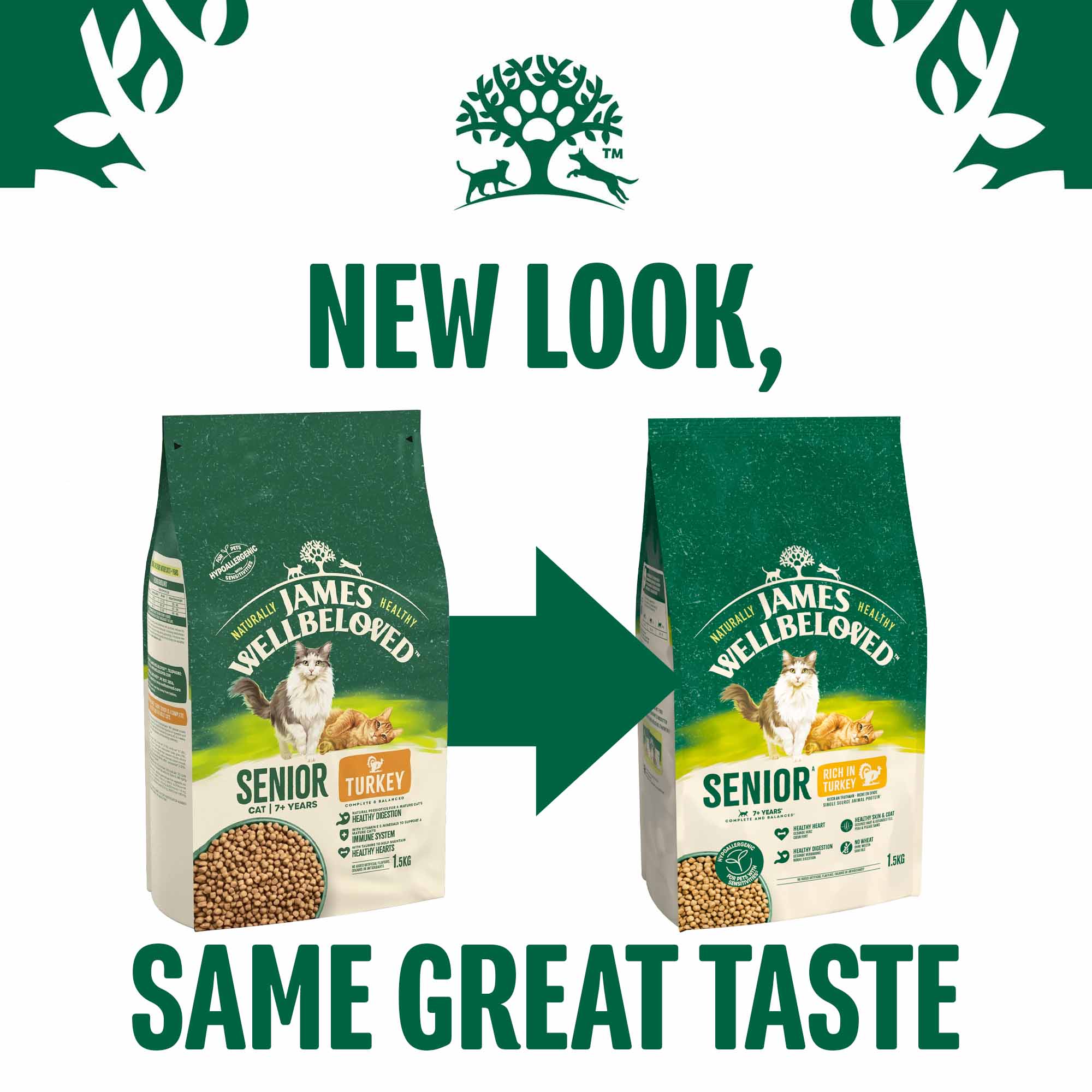 James Wellbeloved Senior Dry Cat Food - Turkey - Image 6