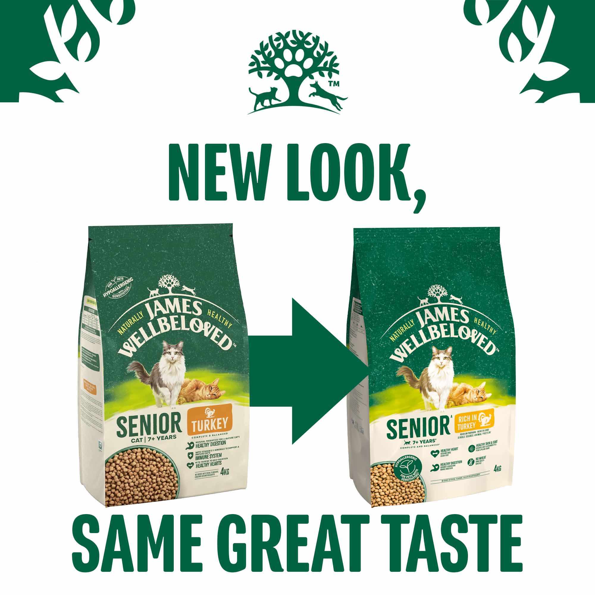 James Wellbeloved Senior Dry Cat Food - Turkey - Image 6