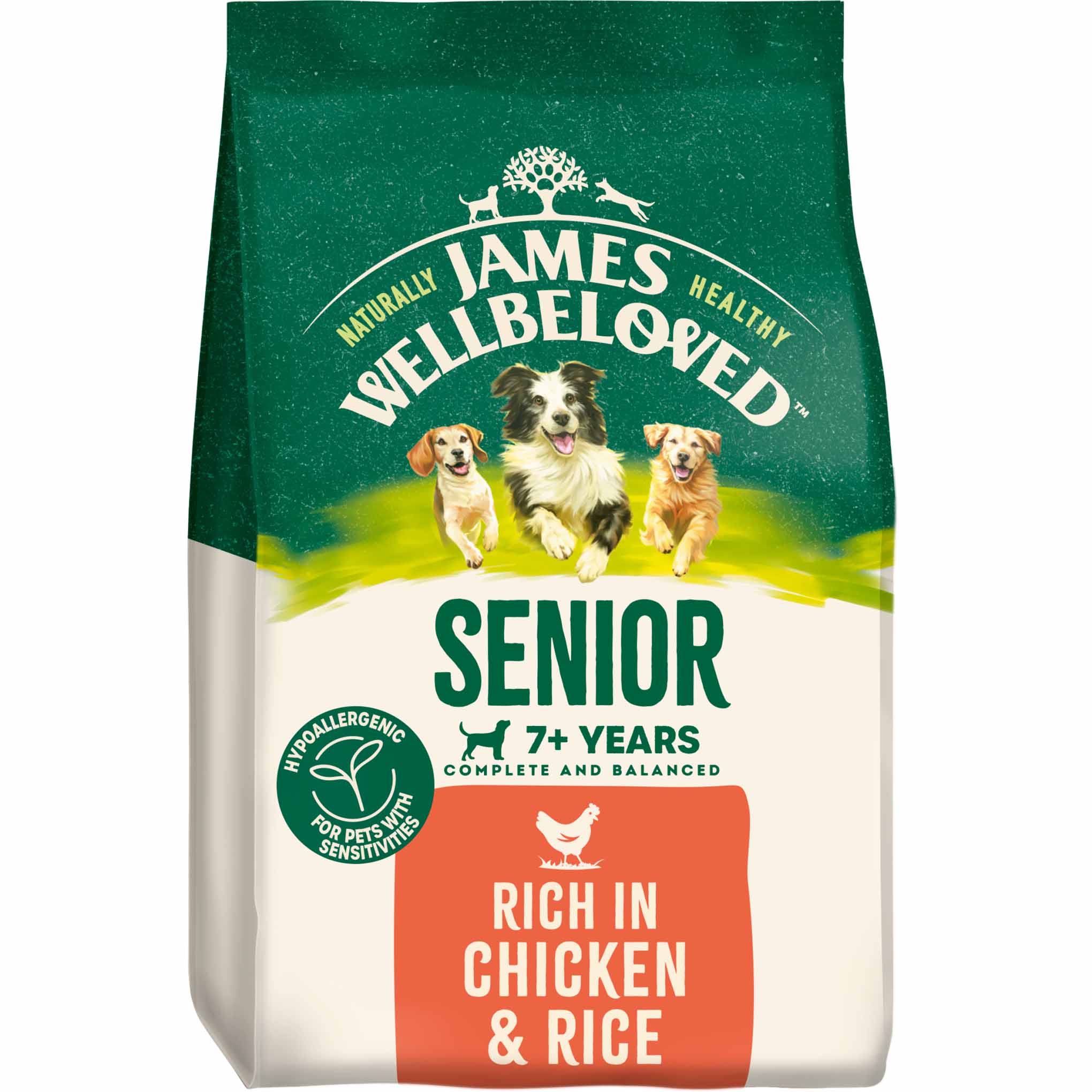 James Wellbeloved Senior Dry Dog Food - Chicken & Rice