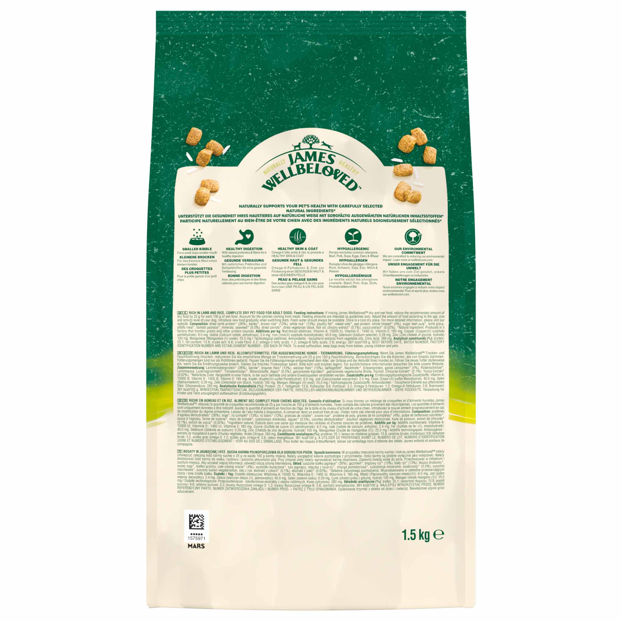 James Wellbeloved Small Breed Adult Dry Dog Food - Lamb & Rice - Image 5