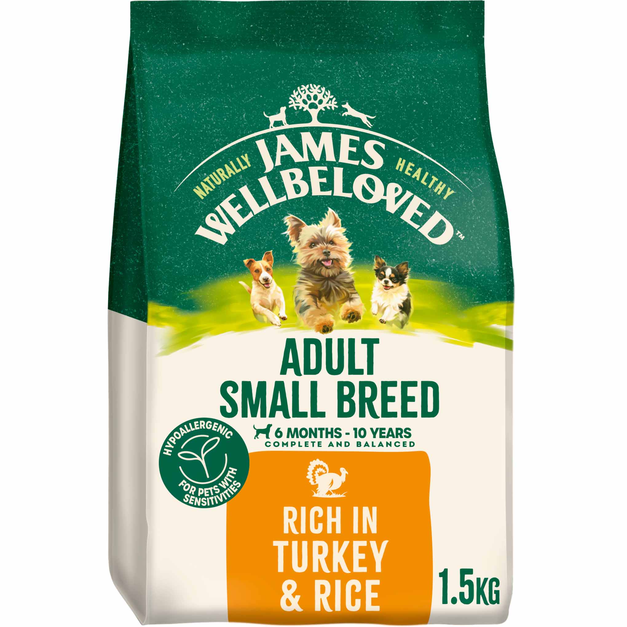 James Wellbeloved Small Breed Adult Dry Dog Food - Turkey & Rice - Image 2
