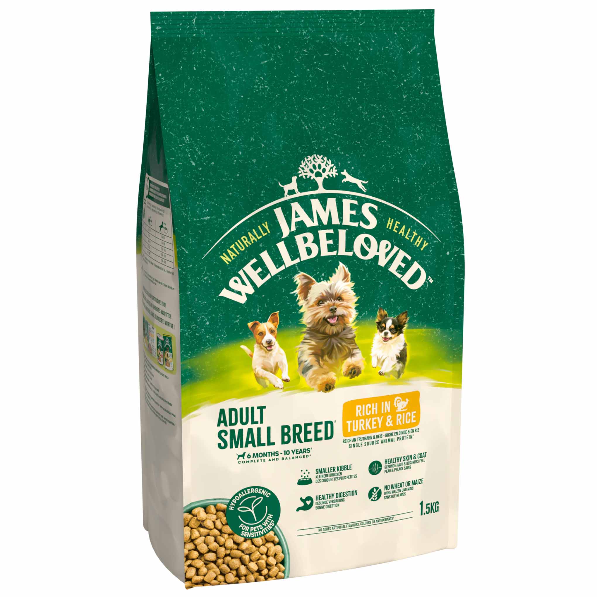 James Wellbeloved Small Breed Adult Dry Dog Food - Turkey & Rice - Image 3