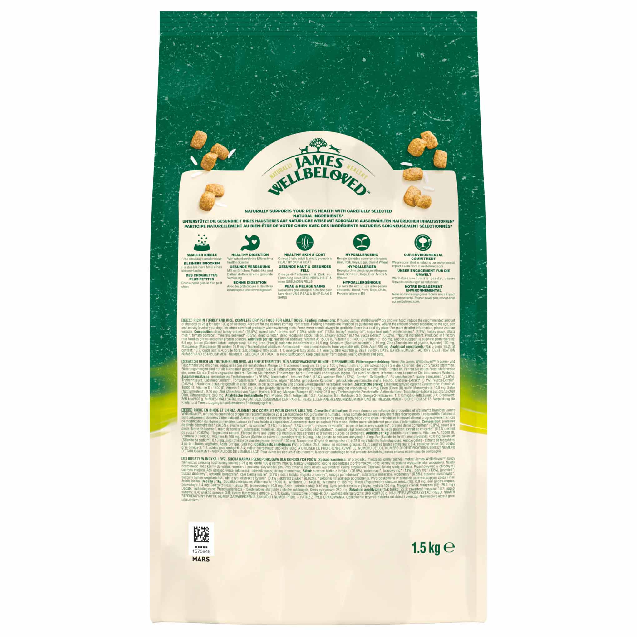 James Wellbeloved Small Breed Adult Dry Dog Food - Turkey & Rice - Image 5