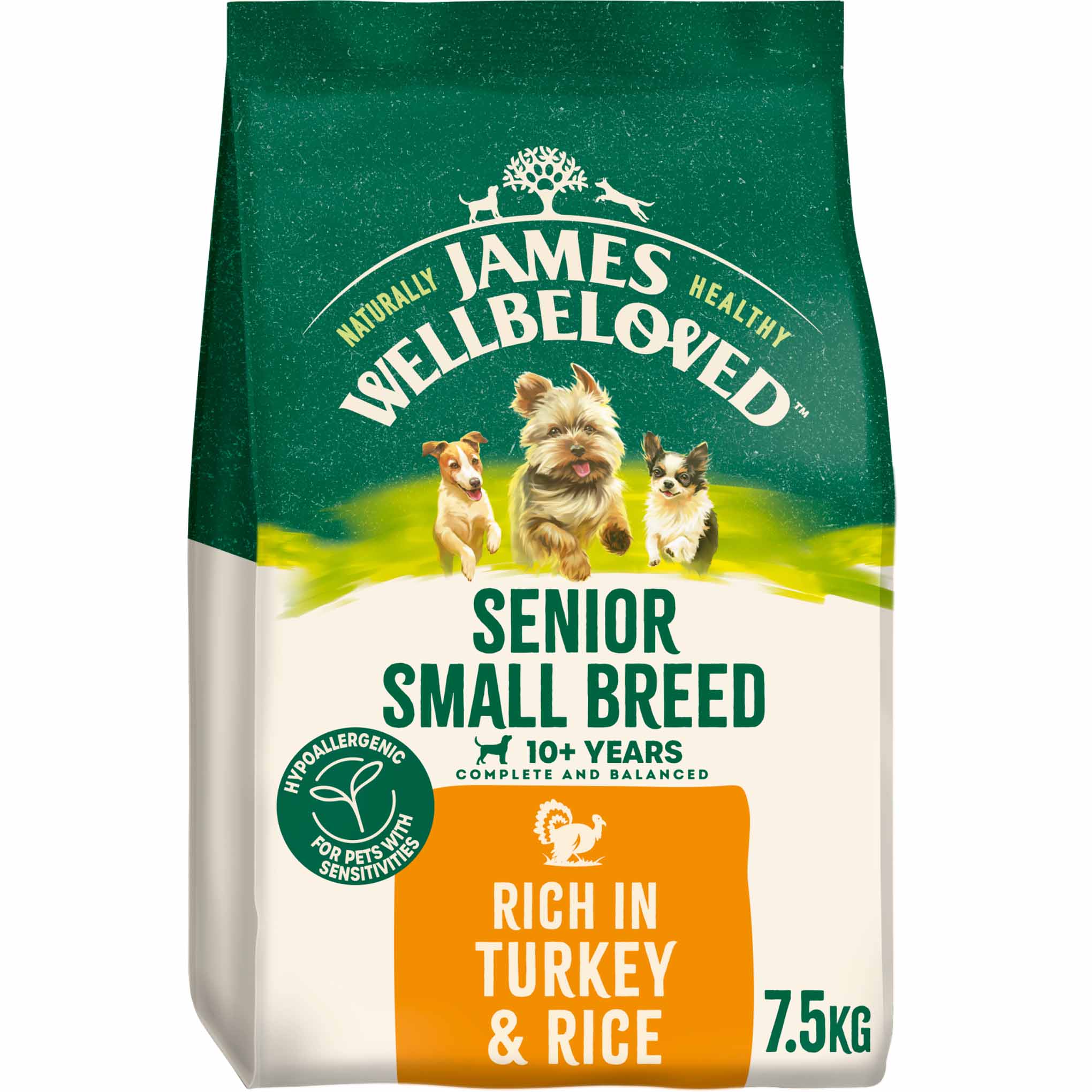 James Wellbeloved Small Breed Senior Dry Dog Food - Turkey & Rice - Image 2