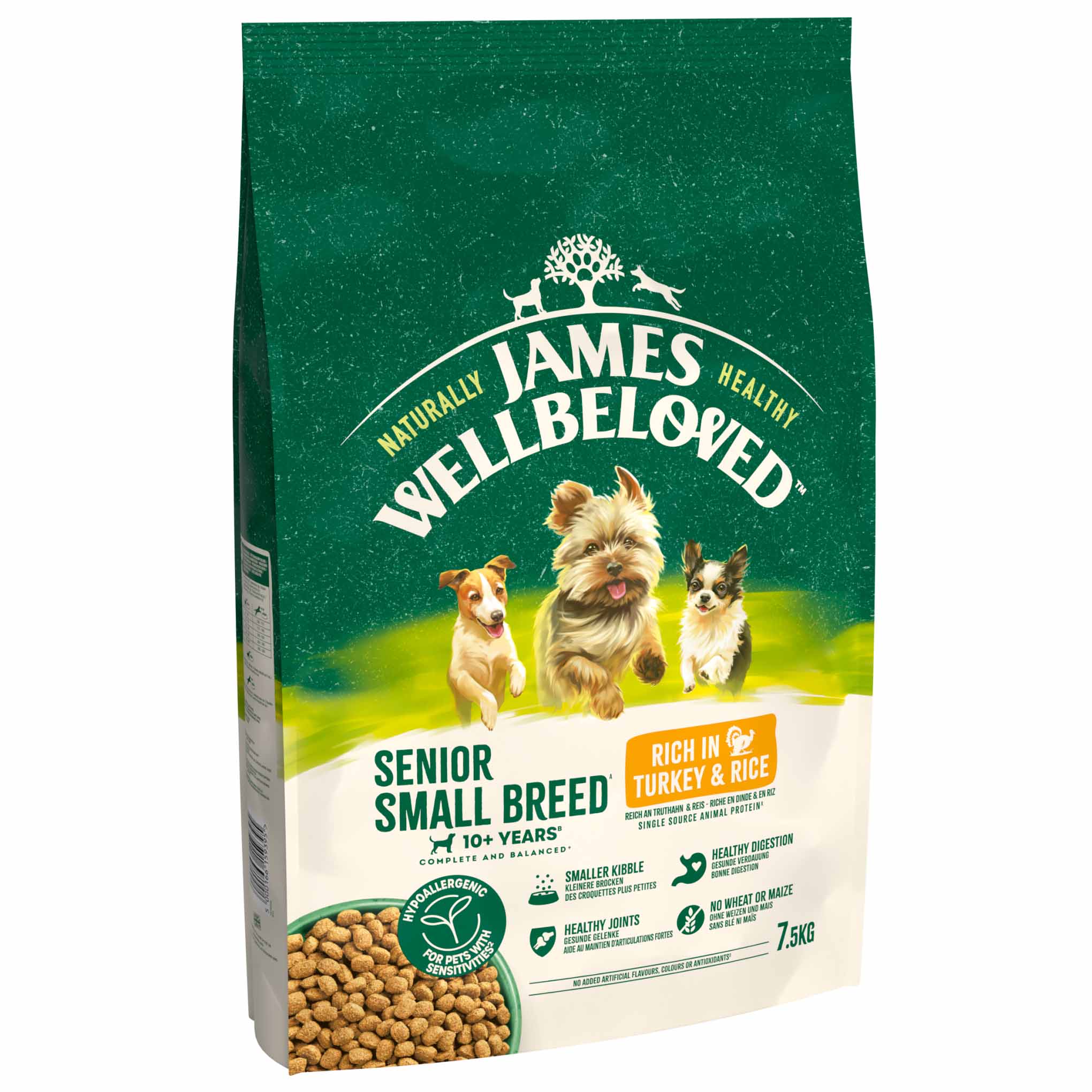 James Wellbeloved Small Breed Senior Dry Dog Food - Turkey & Rice - Image 3
