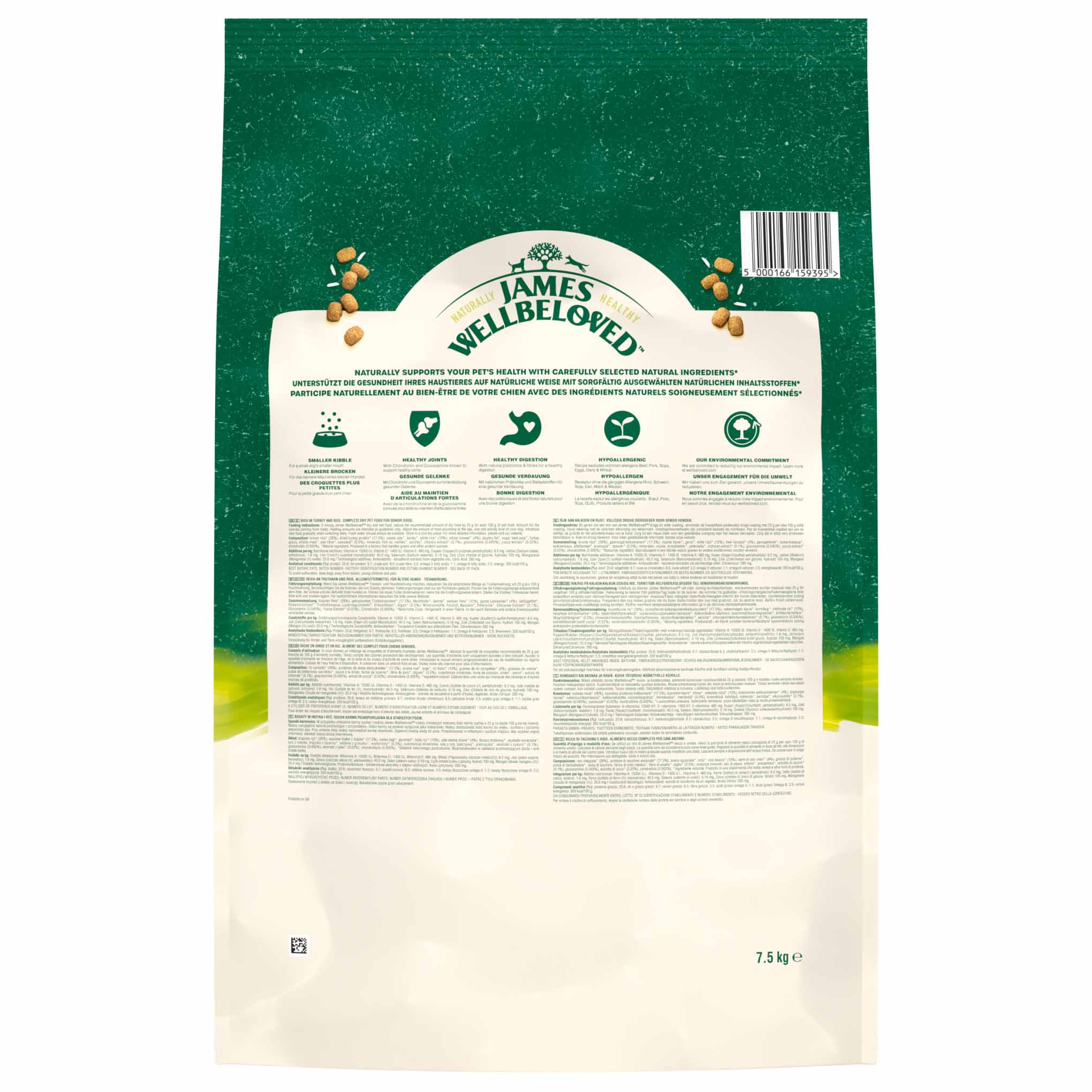 James Wellbeloved Small Breed Senior Dry Dog Food - Turkey & Rice - Image 5