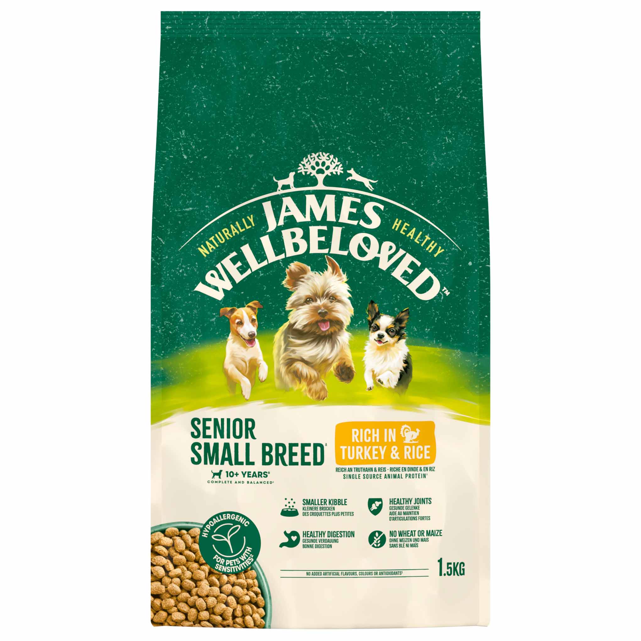 James Wellbeloved Small Breed Senior Dry Dog Food - Turkey & Rice - Image 8