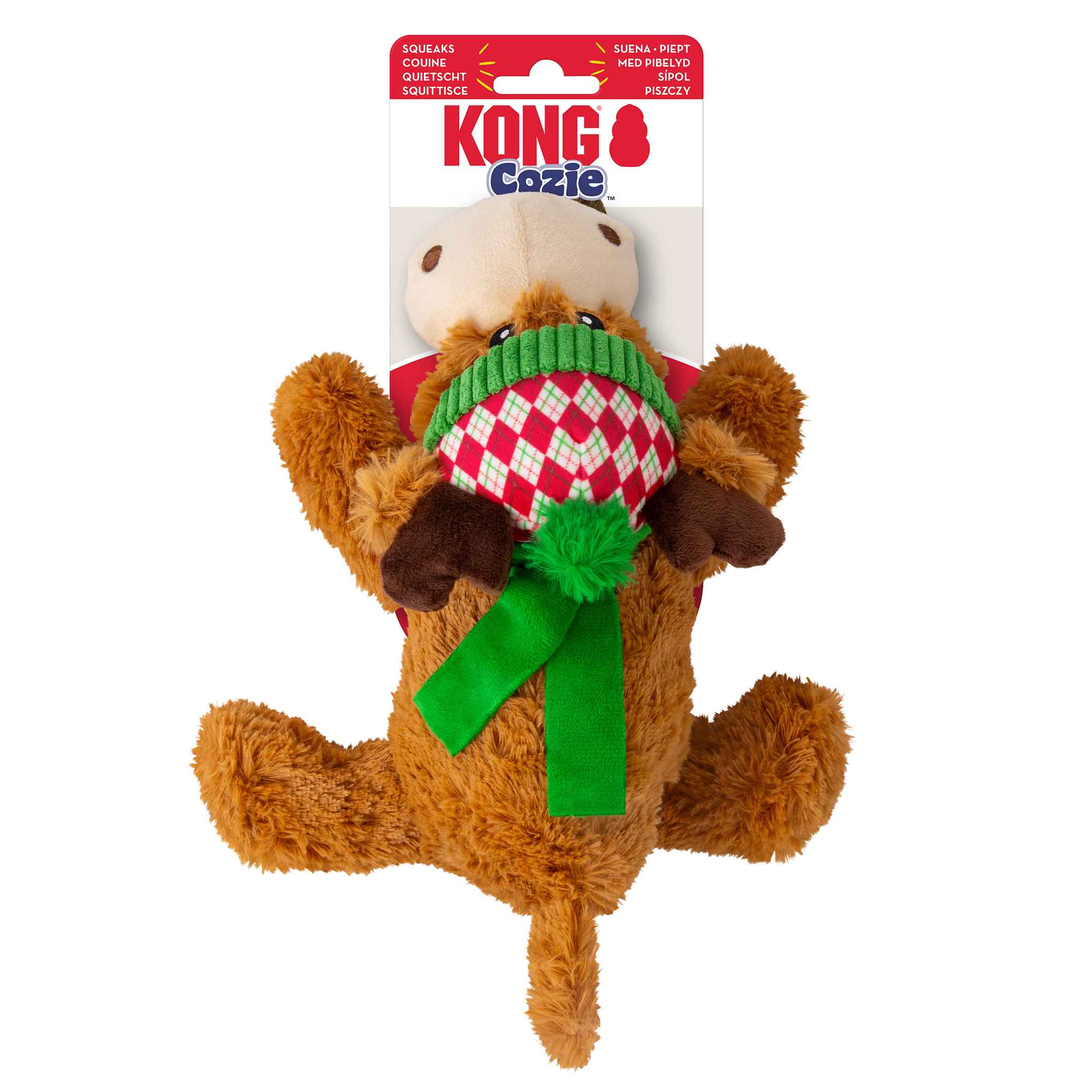 KONG Holiday Cozie™ Reindeer Dog Toy - Medium - Image 4