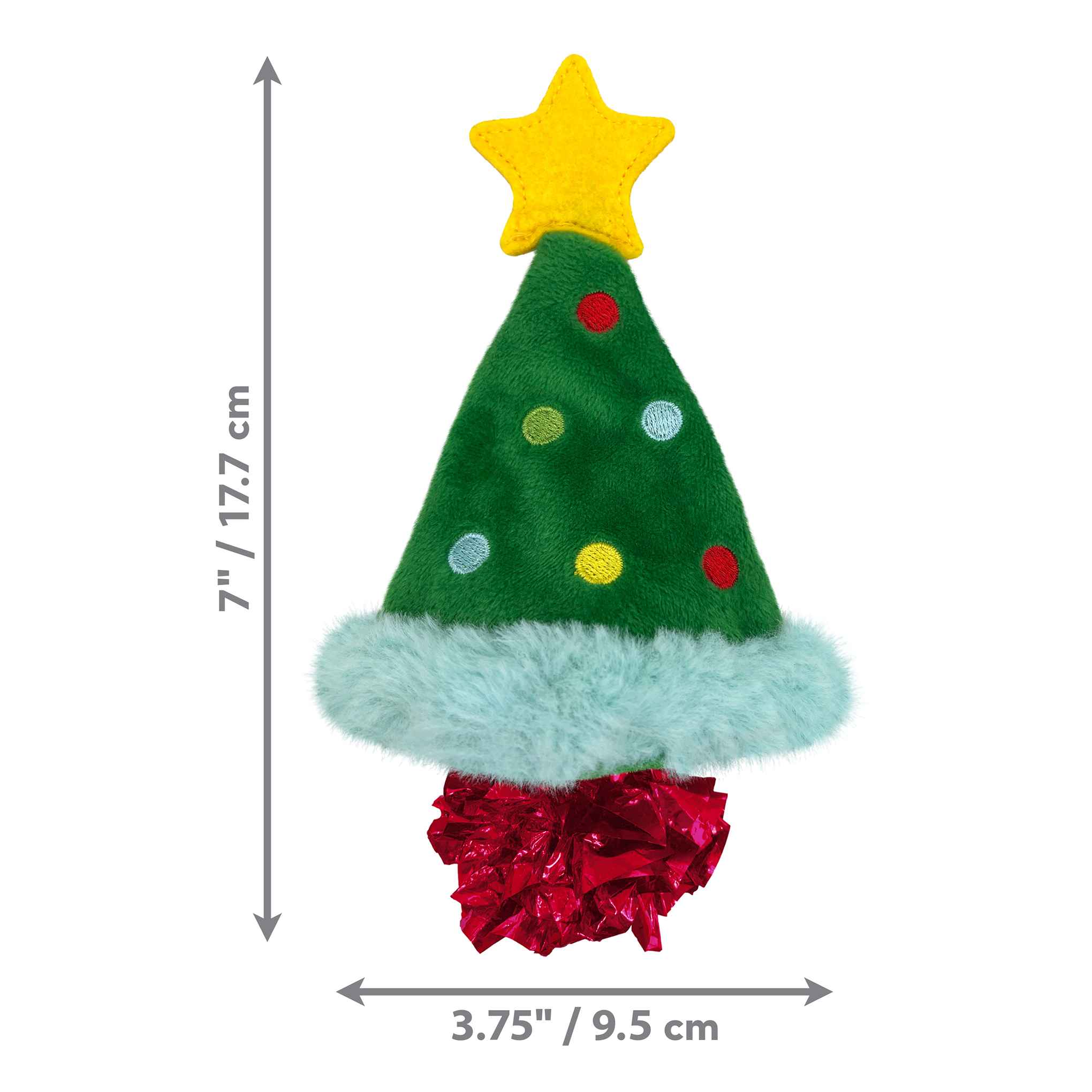KONG Holiday Crackles Christmas Tree Cat Toy - Image 3