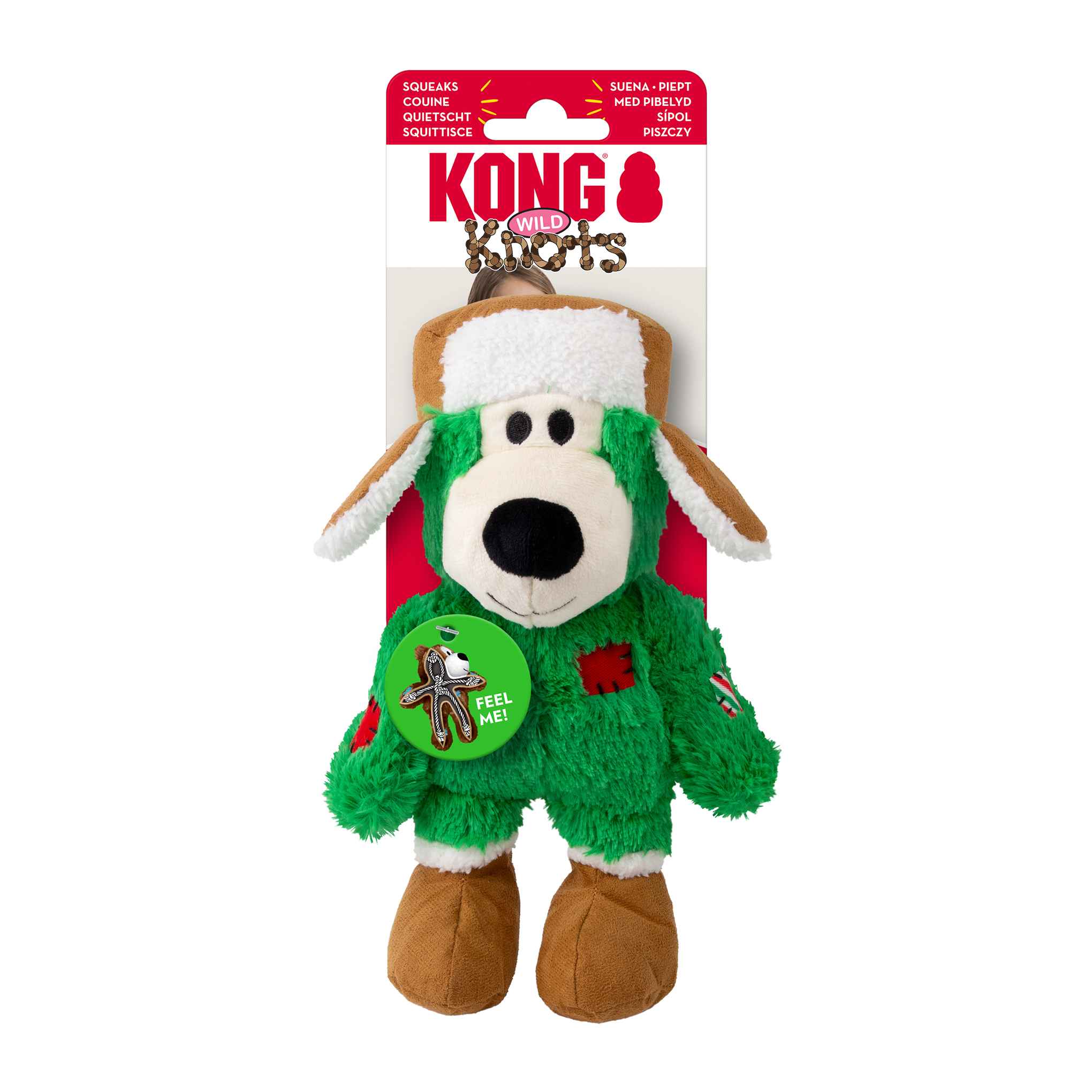 KONG Holiday Wild Knots Bear Dog Toy - Image 6
