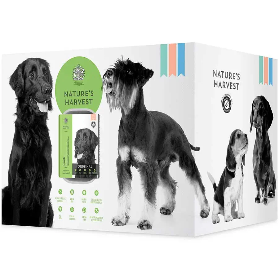 Natures Harvest Adult Wet Dog Food - Lamb & Brown Rice - 10x395g Trays - Image 2