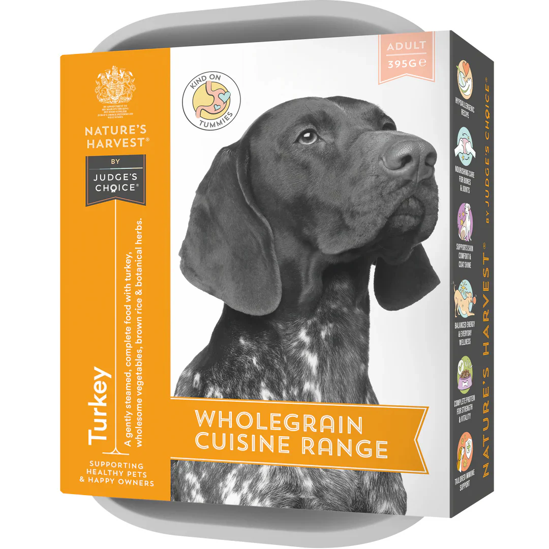 Natures Harvest Adult Wet Dog Food - Turkey & Brown Rice - 10x395g Trays - Image 2