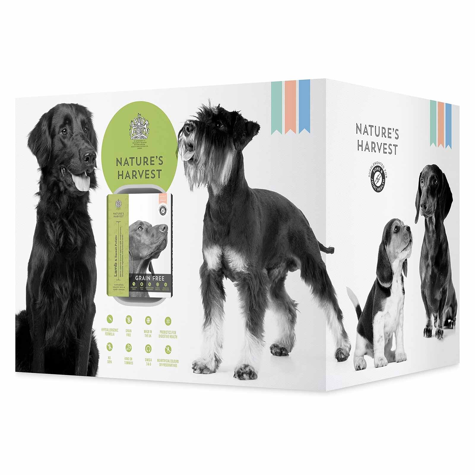Natures Harvest Grain Free Adult Wet Dog Food - Lamb & Sweet Potato 10x395g - Image 4
